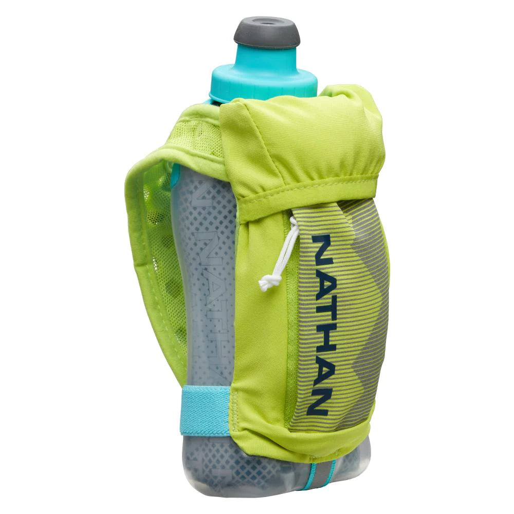 Nathan Quick Squeeze Plus Insulated Handheld Water Bottle 12oz - Leakproof & BPA-Free for Running, Hiking & Outdoor Activities