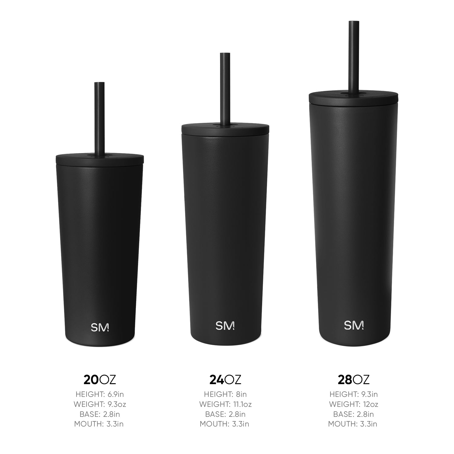 Classic 20oz Stainless Steel Vacuum Insulated Tumbler with Lid & Straw - Keeps Drinks Hot/Cold for Hours - Perfect for Coffee, Tea, Water & Smoothies - Ideal for Office, Travel, Gym & Outdoor Activities