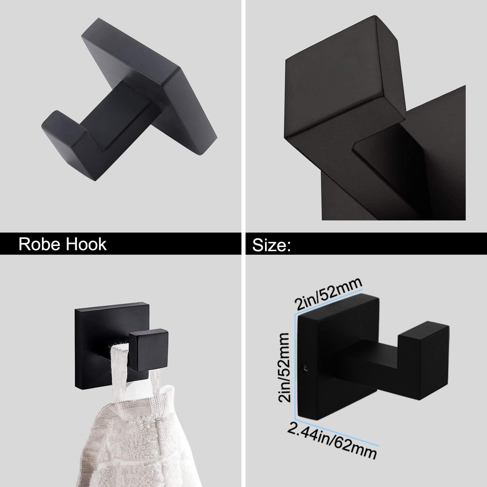 Ralbay 24 Inch LED Modern Black Vanity Light - 6-Piece Bathroom Lighting Set, 20W Frosted Aluminum Fixture with 4500K Natural White Light - Perfect for Bathroom Vanity, Mirror Lighting & Modern Home Decor