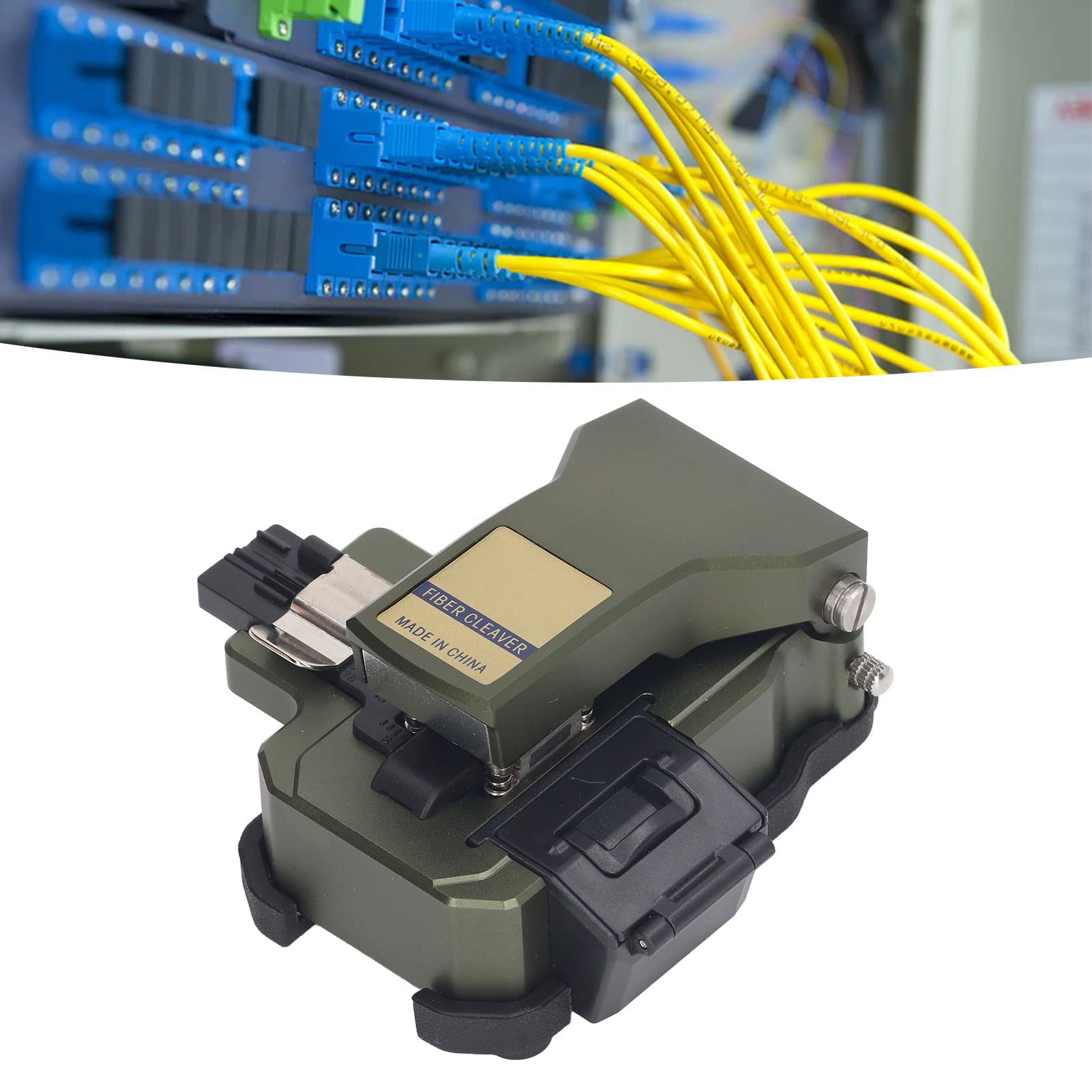 AUA X8 Mini One Step Fiber Optic Cleaver - Fully Automatic Optical Fiber Cutter with Hex Screwdriver & 0.5° Cut Angle for 0.25mm/0.9mm Cables - Perfect for Telecom, Data Centers & Network Installations
