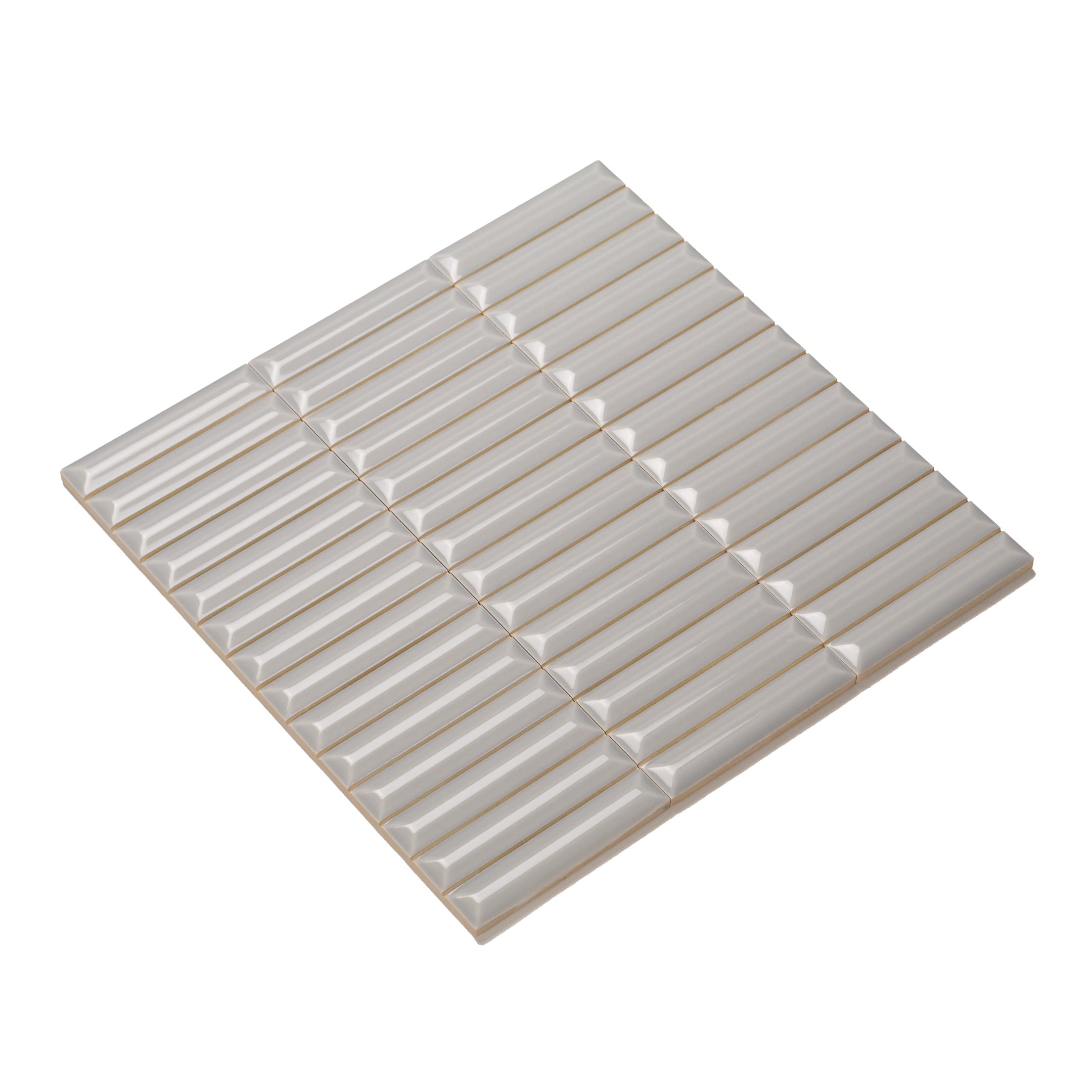 Premium Hashi Curve Kit Kat Fluted Wall Tile - Elegant Textured Ceramic Tiles for Modern Kitchen Backsplash & Bathroom Decor