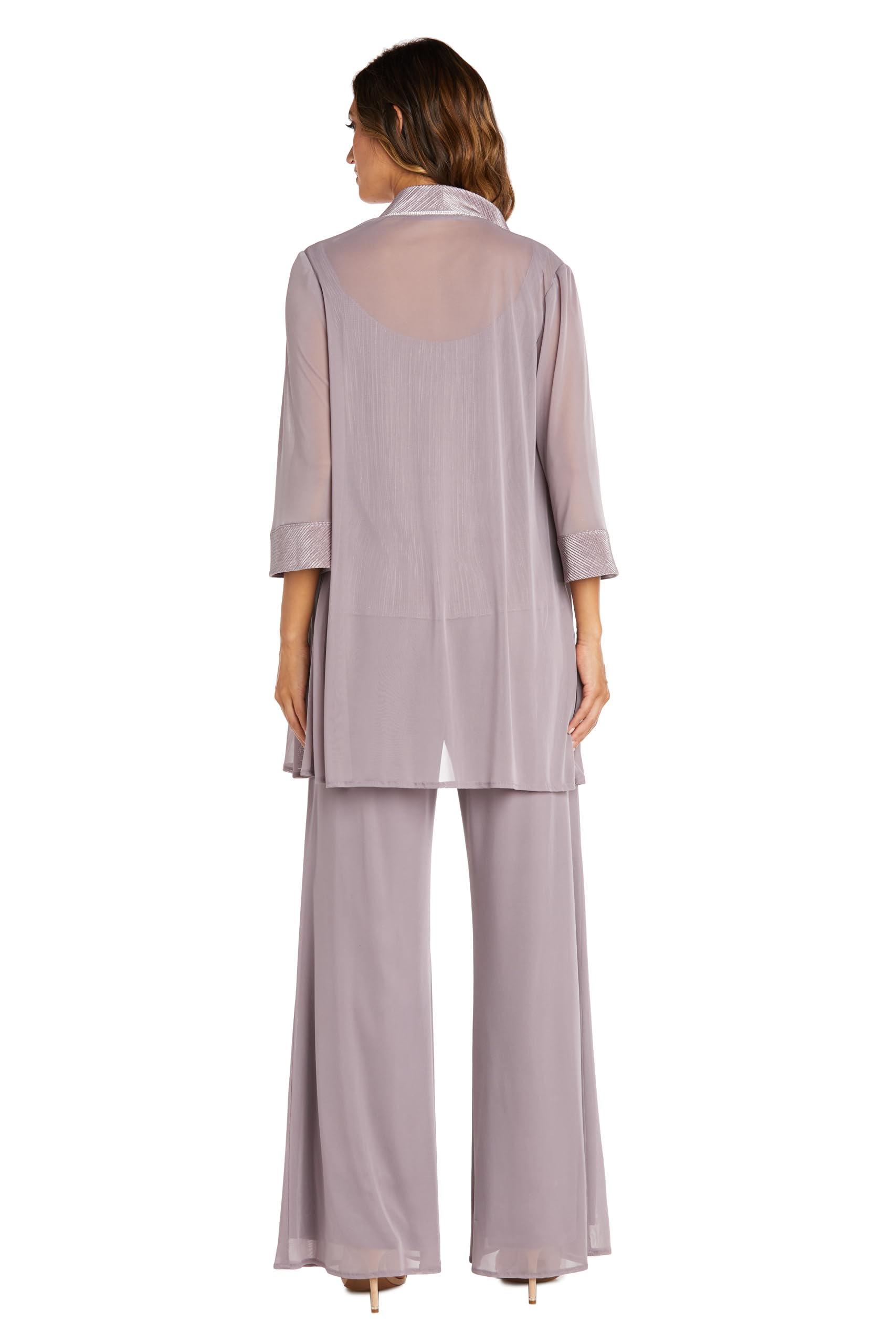 R&M Richards Women's 3-Piece Pleated Pant Suit Set - Formal Office Wear & Business Attire for Professional Women
