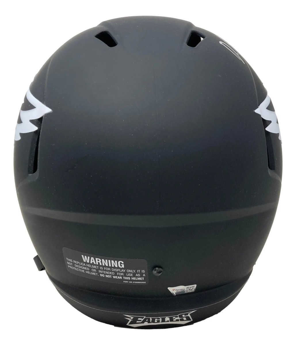 Devonta Smith Autographed Philadelphia Eagles Full Size Eclipse Speed Replica Helmet - Official NFL Collectible for Eagles Fans, Man Cave Decor & Sports Memorabilia Display