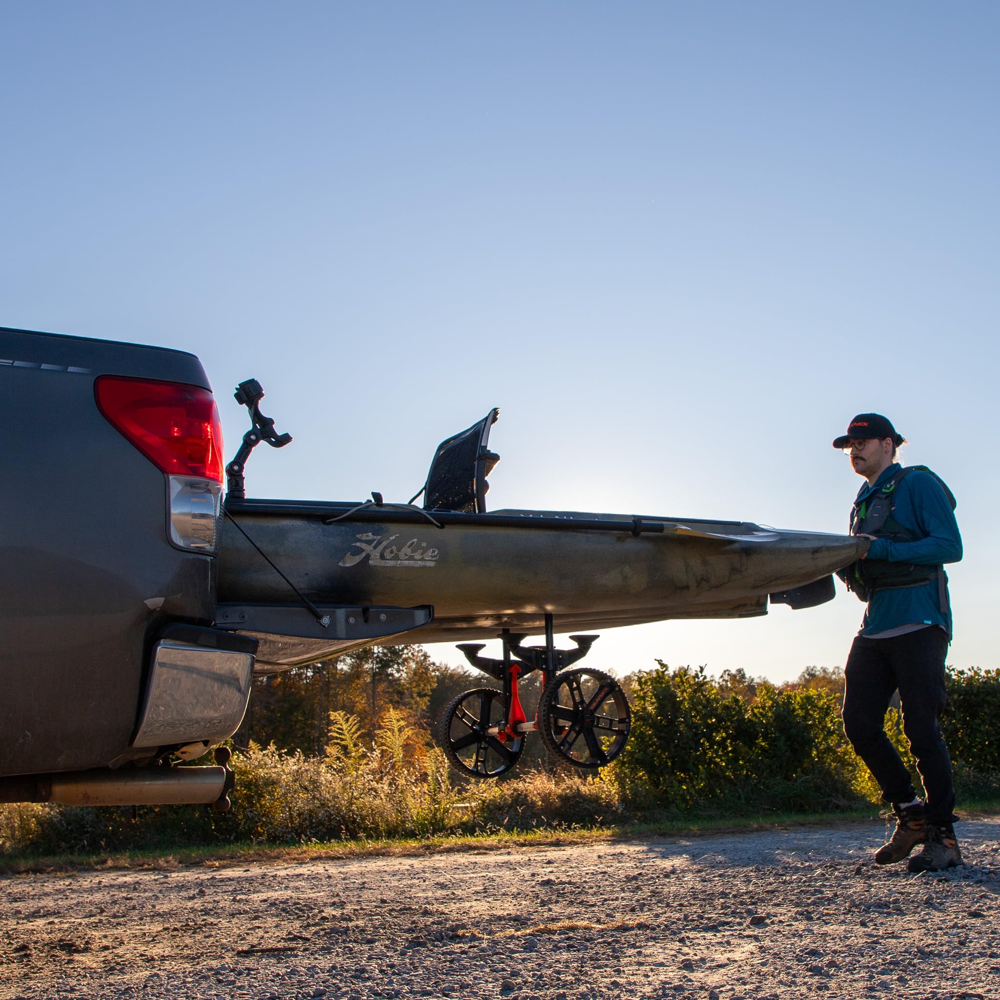 YakAttack TowNStow Scupper Kayak Cart TNS-1003 - Adjustable Collapsible Kayak Dolly for Easy Transport | Fishing & Kayaking Accessories | Perfect for Beach, River & Outdoor Adventures