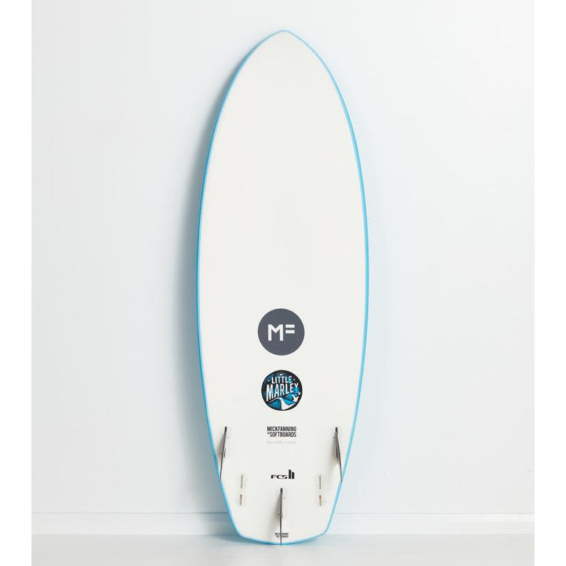 MF Mick Fanning Little Marley 5'6 Surfboard - Aqua Color with FCS2 Fin System | Perfect for Small Waves and Beginner Surfers