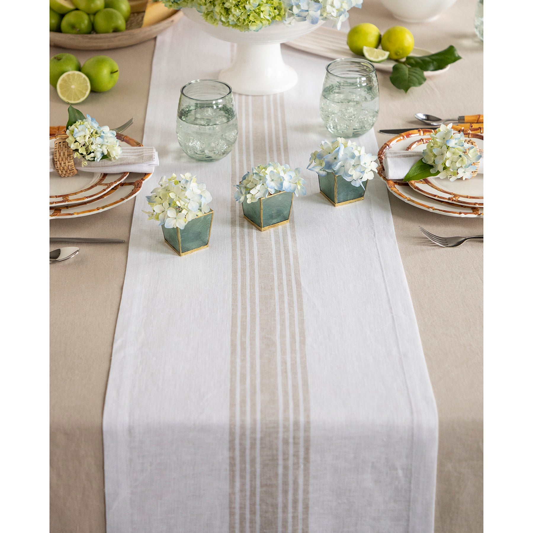 Rustic Farmhouse Table Runner - Cotton Linen Blend for Dining Room Decor - Perfect for Thanksgiving, Christmas & Everyday Use