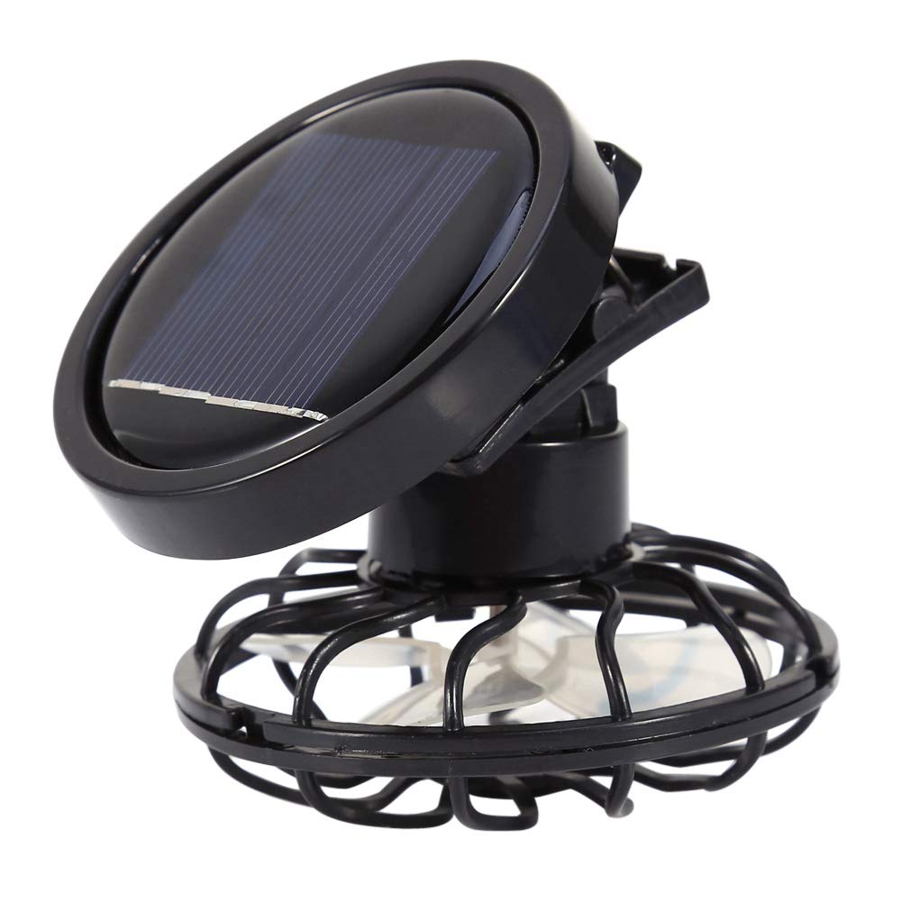 Solar Powered Clip Fan - Portable Mini Fan with USB & Solar Charging for Home, Office, Camping, Hiking, Travel - Stay Cool Anywhere with This Rechargeable Cooling Fan for Outdoor Activities & Indoor Use