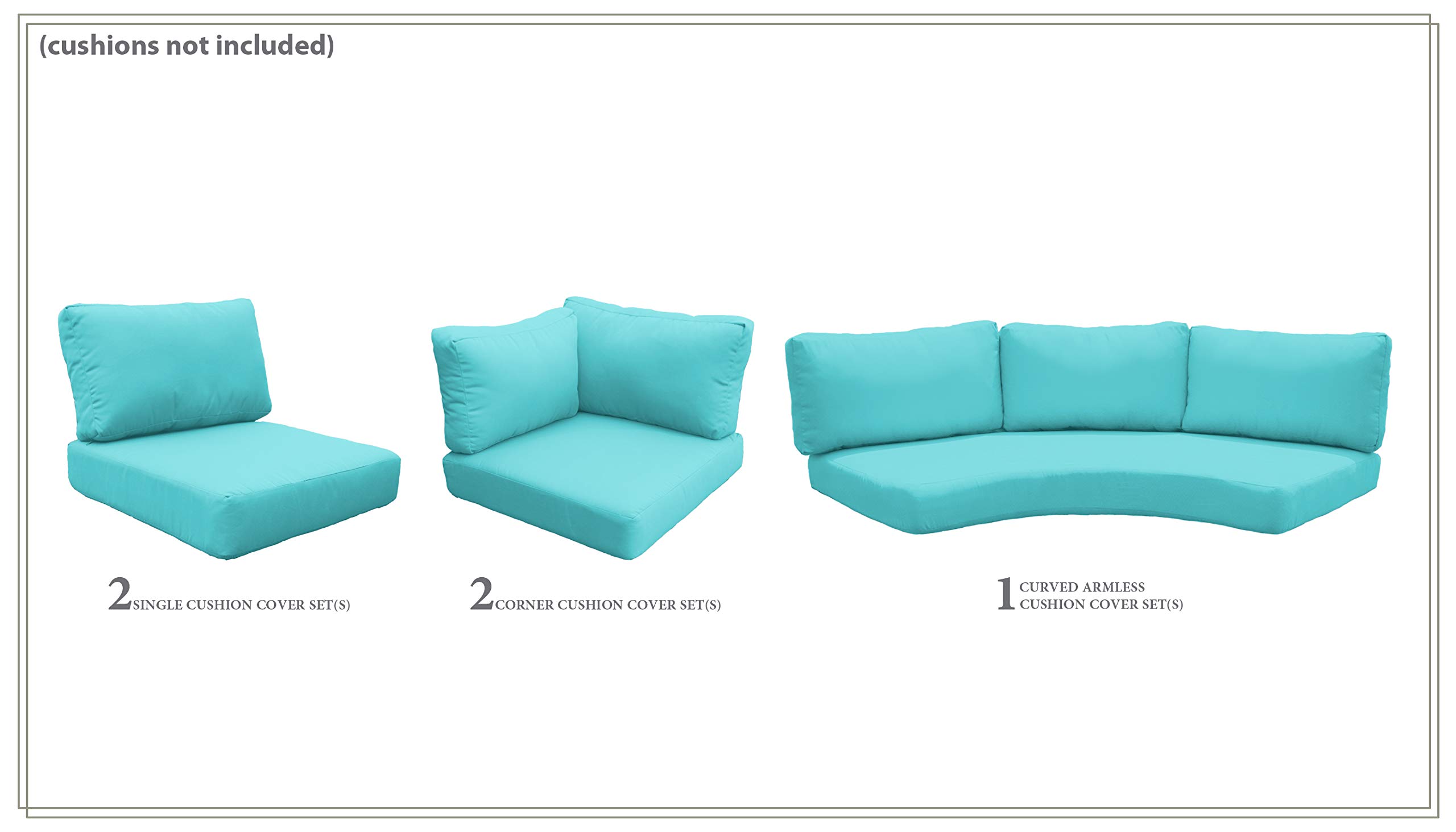 TK Classics Aruba Cover Set for FLORENCE-06k Sofa - Premium Furniture Slipcover (Cushions Not Included) - Perfect for Living Room, Home Decor & Furniture Protection