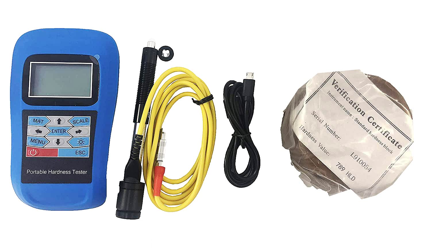 Professional Leeb Hardness Tester Durometer - Digital HL HB HRB HRC HRA HV HS Scale for Metal, Plastic & Rubber | Industrial Quality Control, Material Testing & Workshop Use