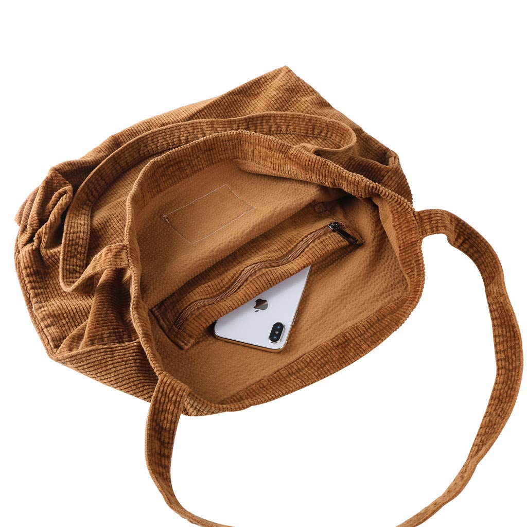 Stylish Women's Corduroy Hobo Shoulder Bag - Casual Tote & Shopper Handbag for Everyday Use, Work, and Travel