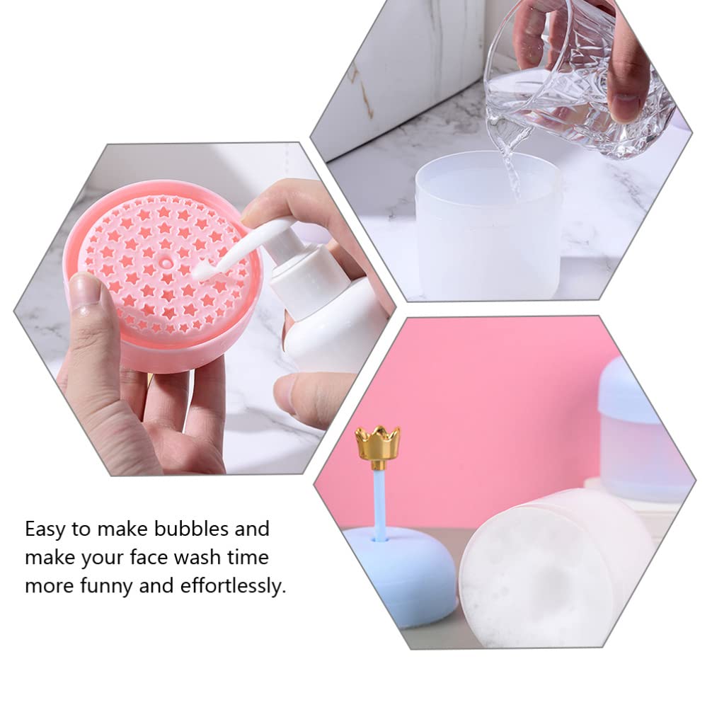 LALAFINA 4pcs Travel Foam Maker for Face Wash | Portable Facial Cleanser Tool | Perfect for Skincare Routine & Travel