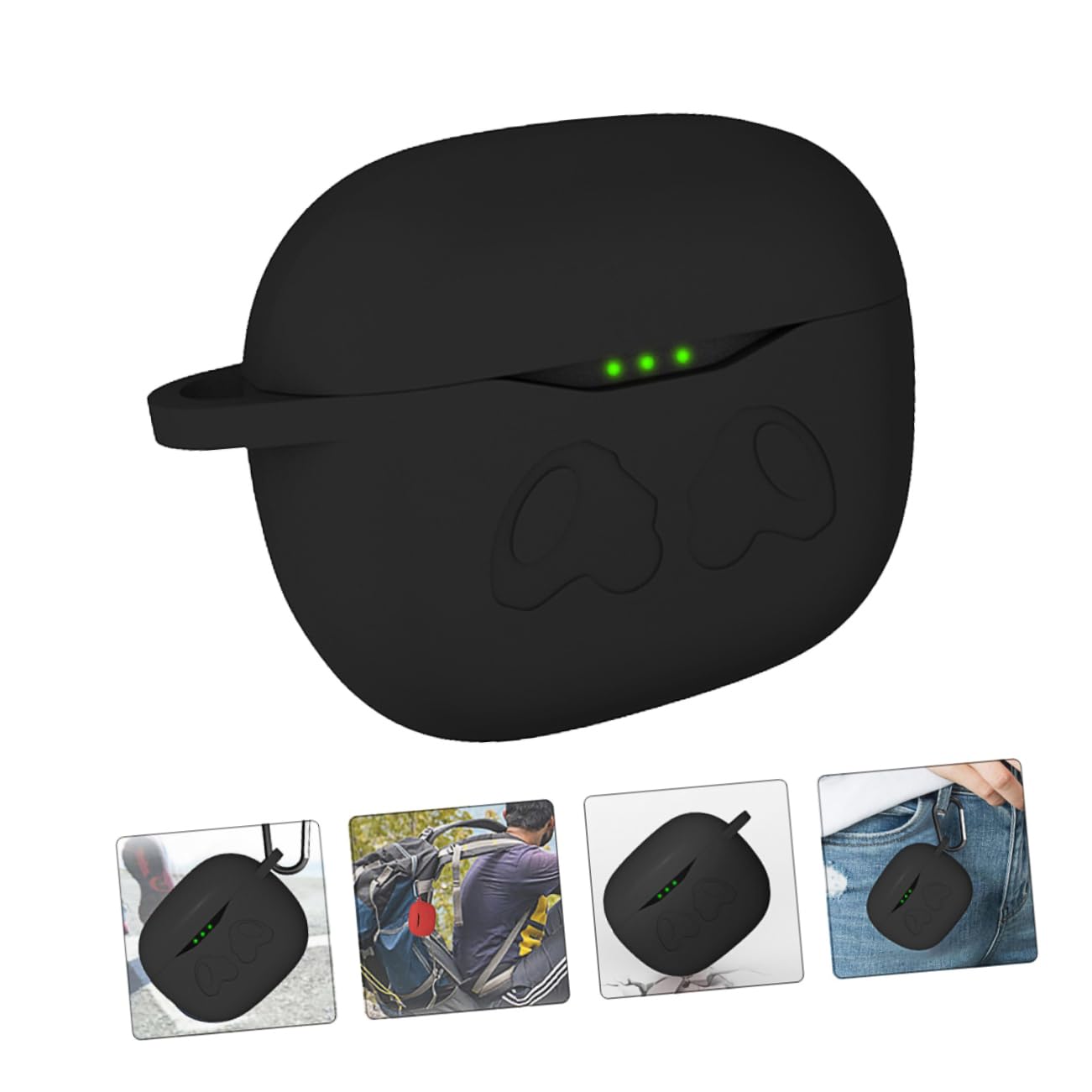 BESTonZON Silicone Hard Protection Earphone Case - Portable Headphone Storage Cover for AirPods, Wireless Earbuds - Travel, Gym, Outdoor Use