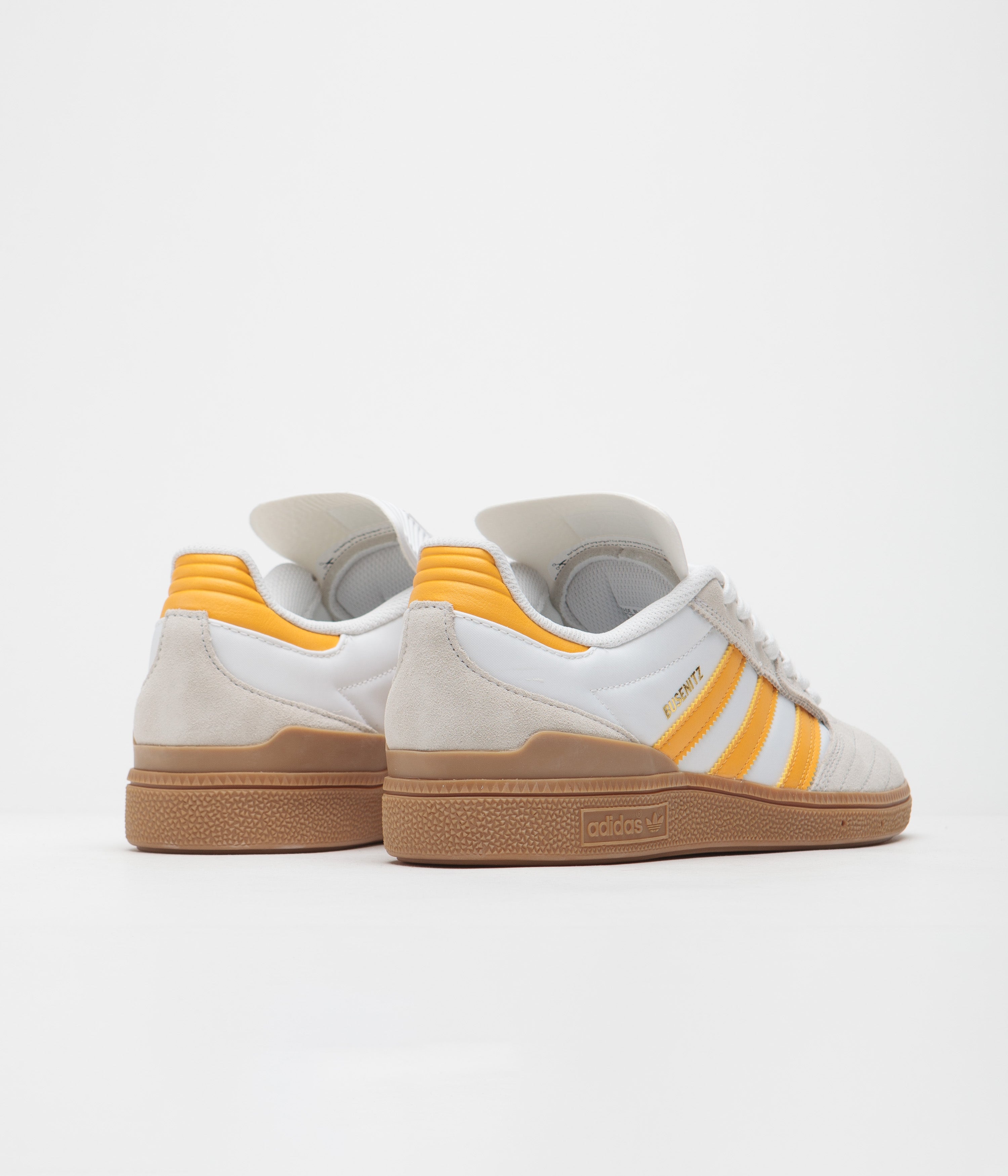 Adidas Busenitz Pro Skateboarding Shoes - Crystal White, Yellow & Gum Sole | High-Performance Grip & Durability for Skaters | Perfect for Street Skating & Casual Wear