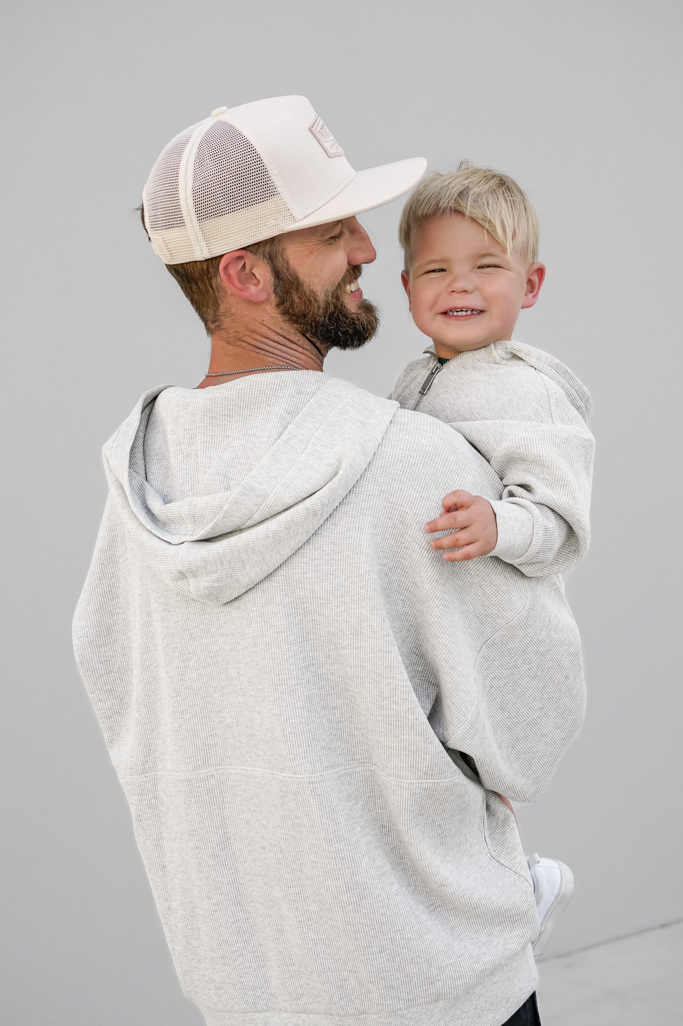 **Soft & Cozy Adult Waffle Hoodie - Light Heather Grey | Perfect for Lounge Wear, Casual Outfits & Cool Weather**