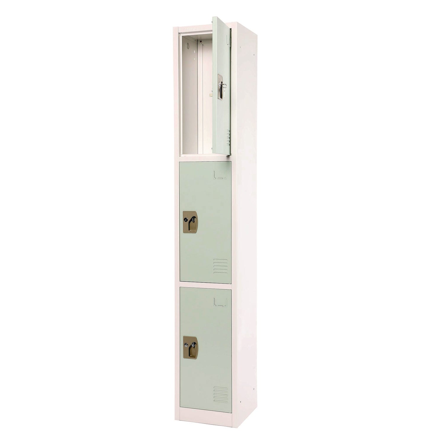 AdirOffice 3-Compartment Steel Storage Locker - 12