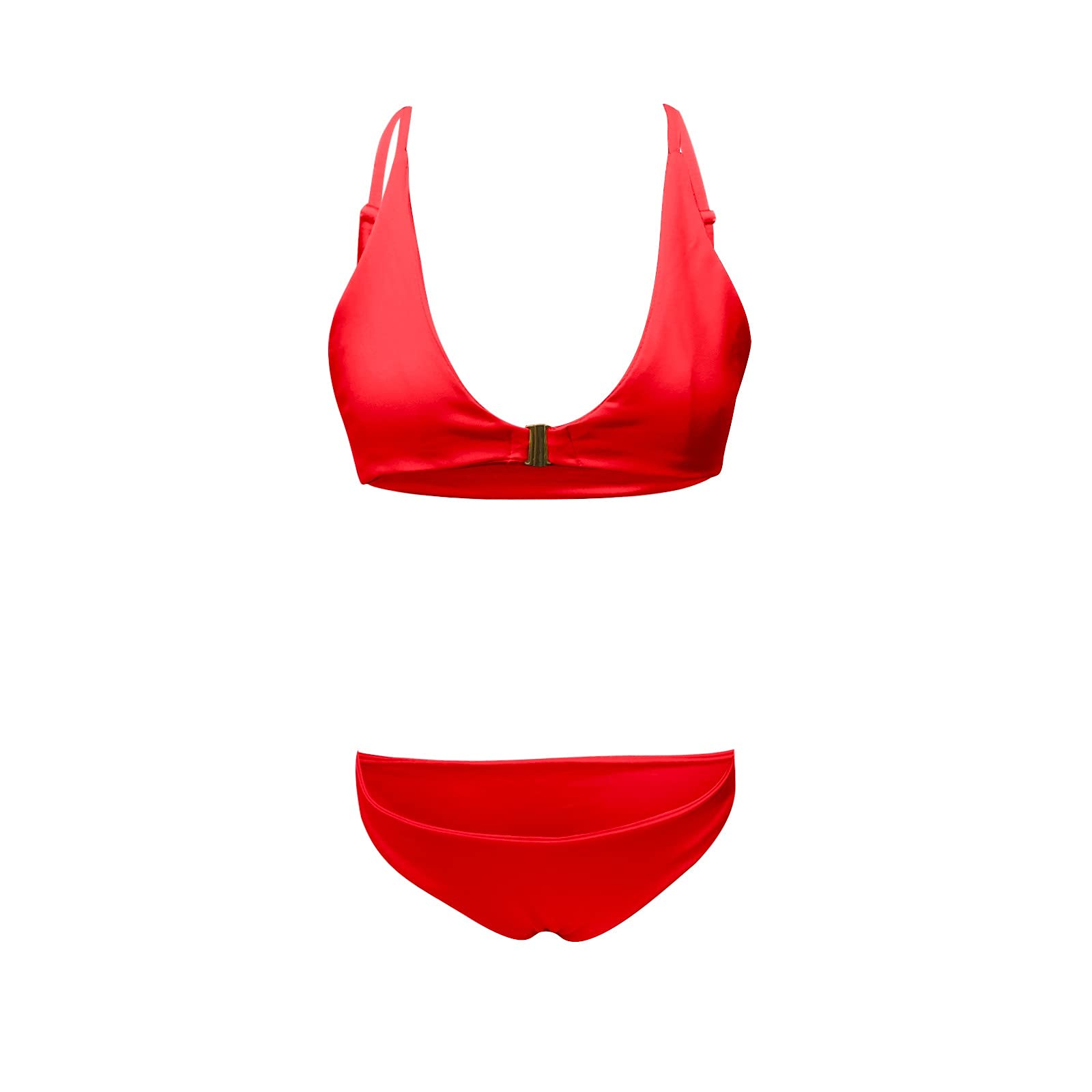 Women's High Waisted Tummy Control Bikini Set - 2 Piece Swimwear Bathing Suit for Women, S-2XL (2024 Summer Beach Vacation & Pool Party)