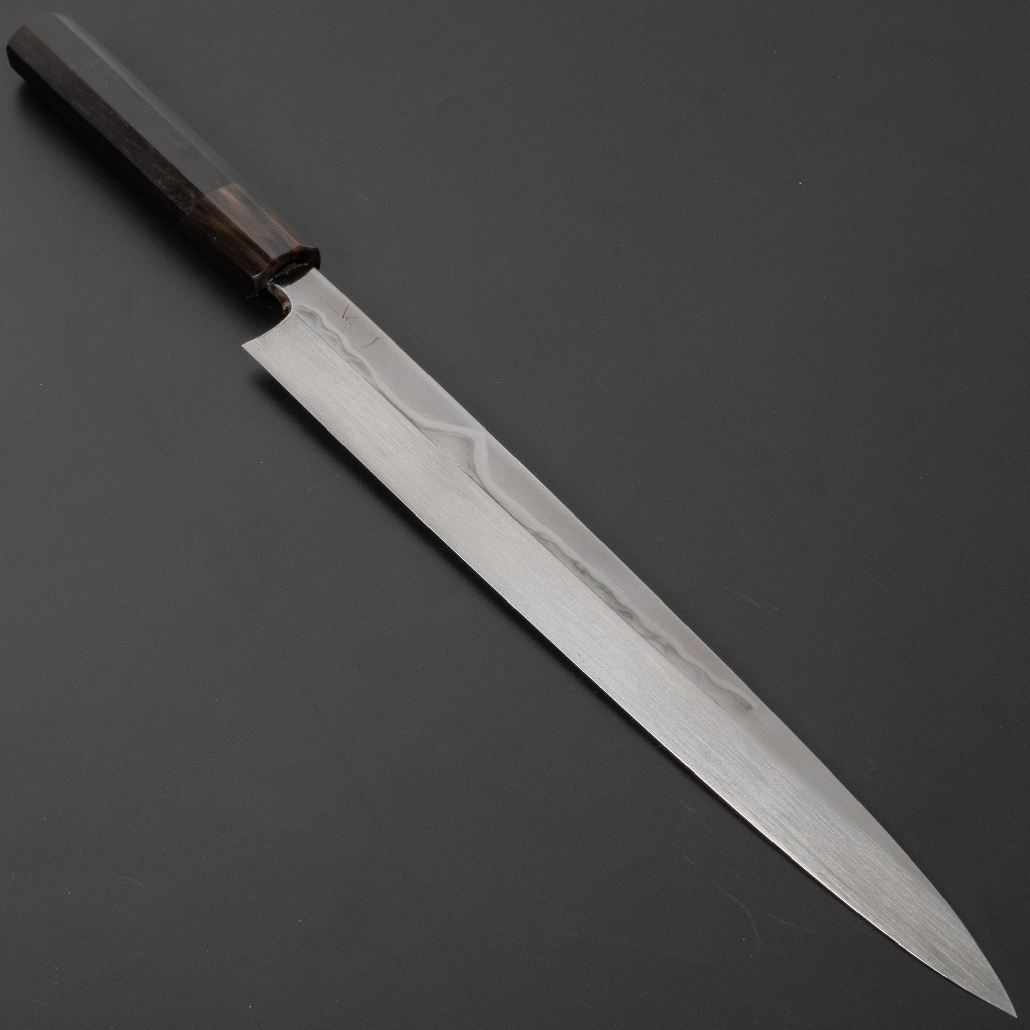 Hitohira Togashi White #1 Fuji Mizu Honyaki Yanagiba 300mm Japanese Sushi Knife with Taihei Ebony Handle & Saya - Premium Sashimi & Sushi Preparation Tool for Professional Chefs & Home Cooks