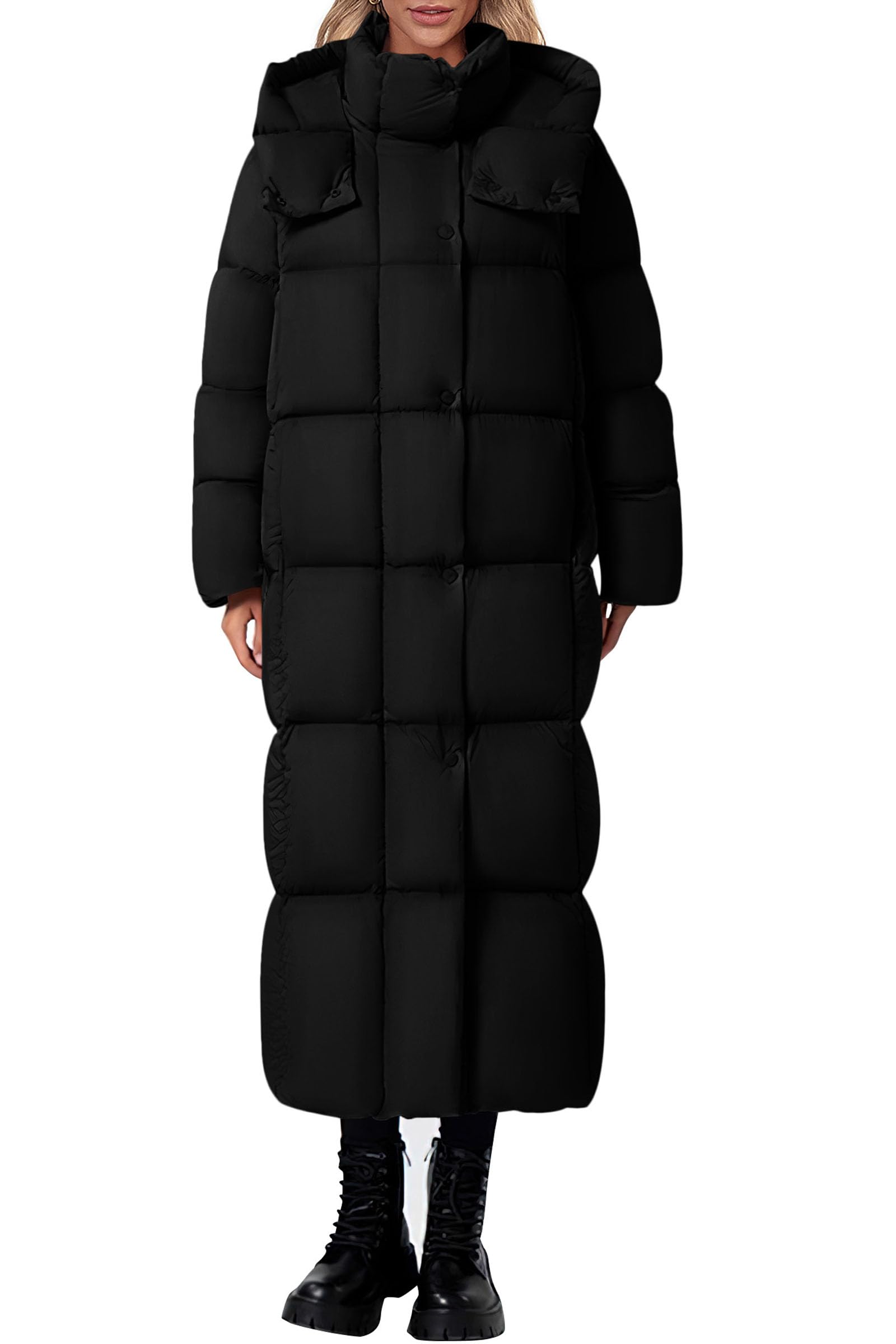 PRETTYGARDEN Women's Winter Puffer Coat with Hood - Thickened Down Jacket for Cold Weather, Warm Zip-Up Outerwear for Casual Wear | Perfect for Snow Days, Skiing & Winter Travel