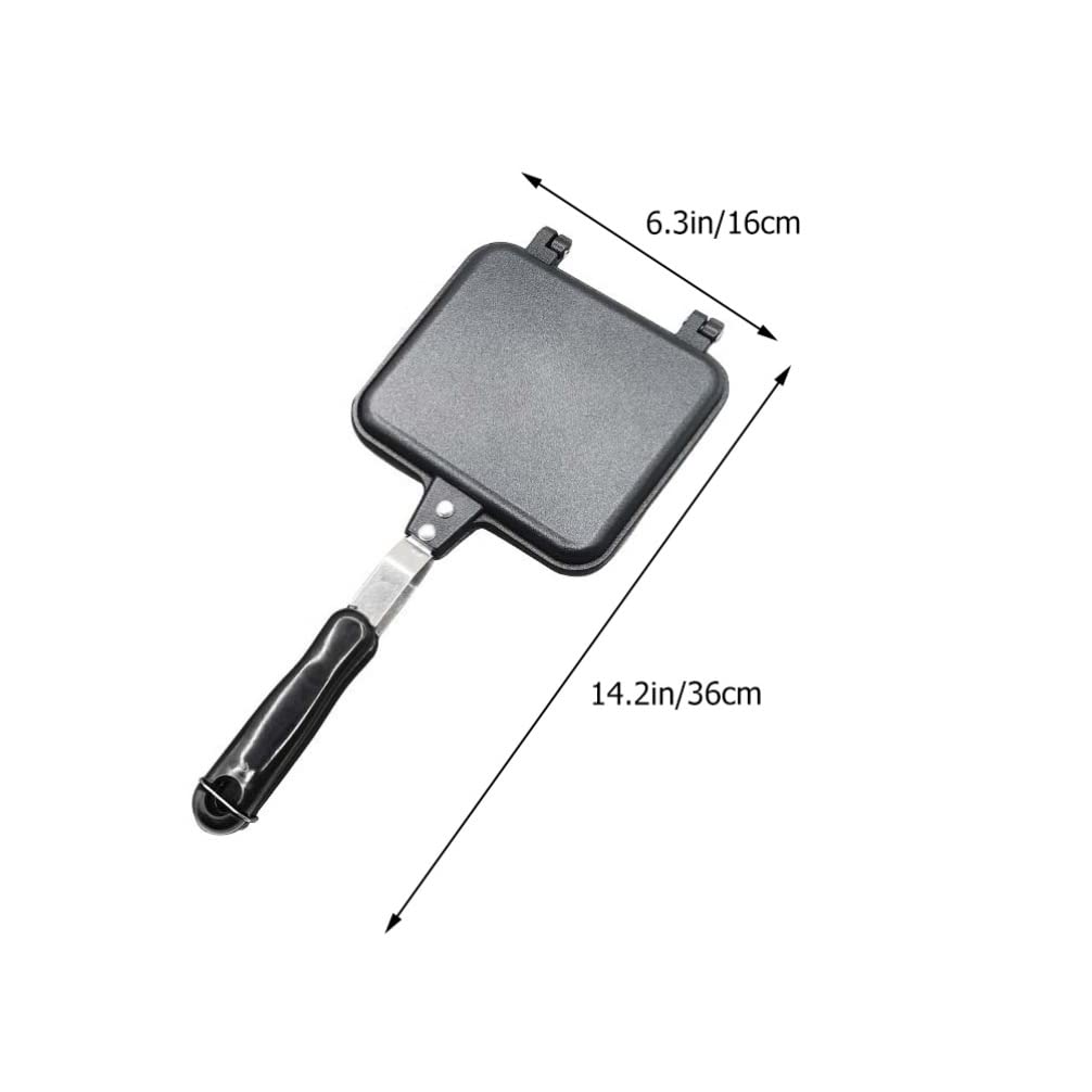 **Non-Stick Sandwich Skillet & Waffle Maker – Double-Sided Aluminum Cookware for Breakfast, Steak & Panini – Perfect for Home, Camping & Quick Meals**