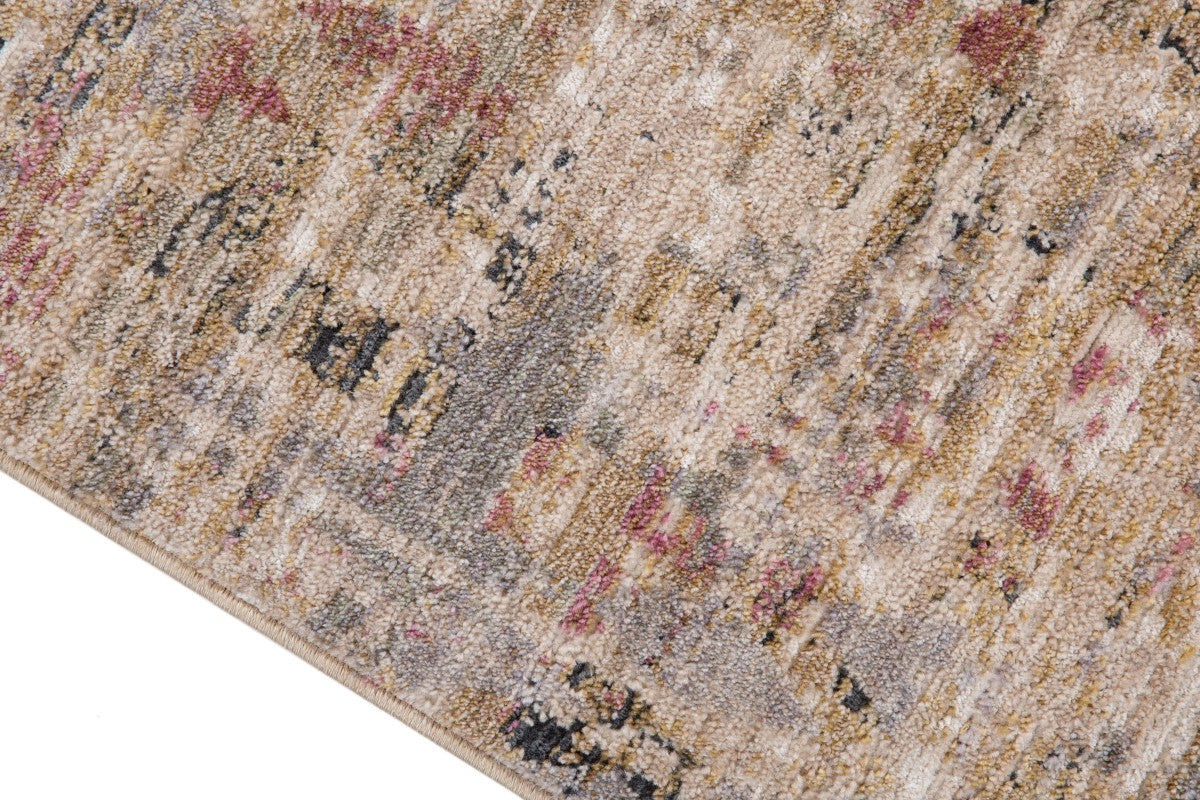 5' x 8' Area Rug in Tan, Brown & Rust - Soft Modern Living Room Rug for Bedroom, Dining Room & Home Decor