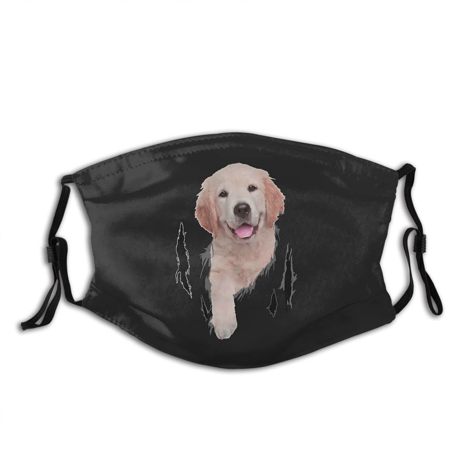 Washable Reusable Golden Retriever Face Mask - Adjustable Breathable Bandana Balaclava for Women & Men - Perfect for Outdoor Activities, Pet Lovers, and Daily Wear