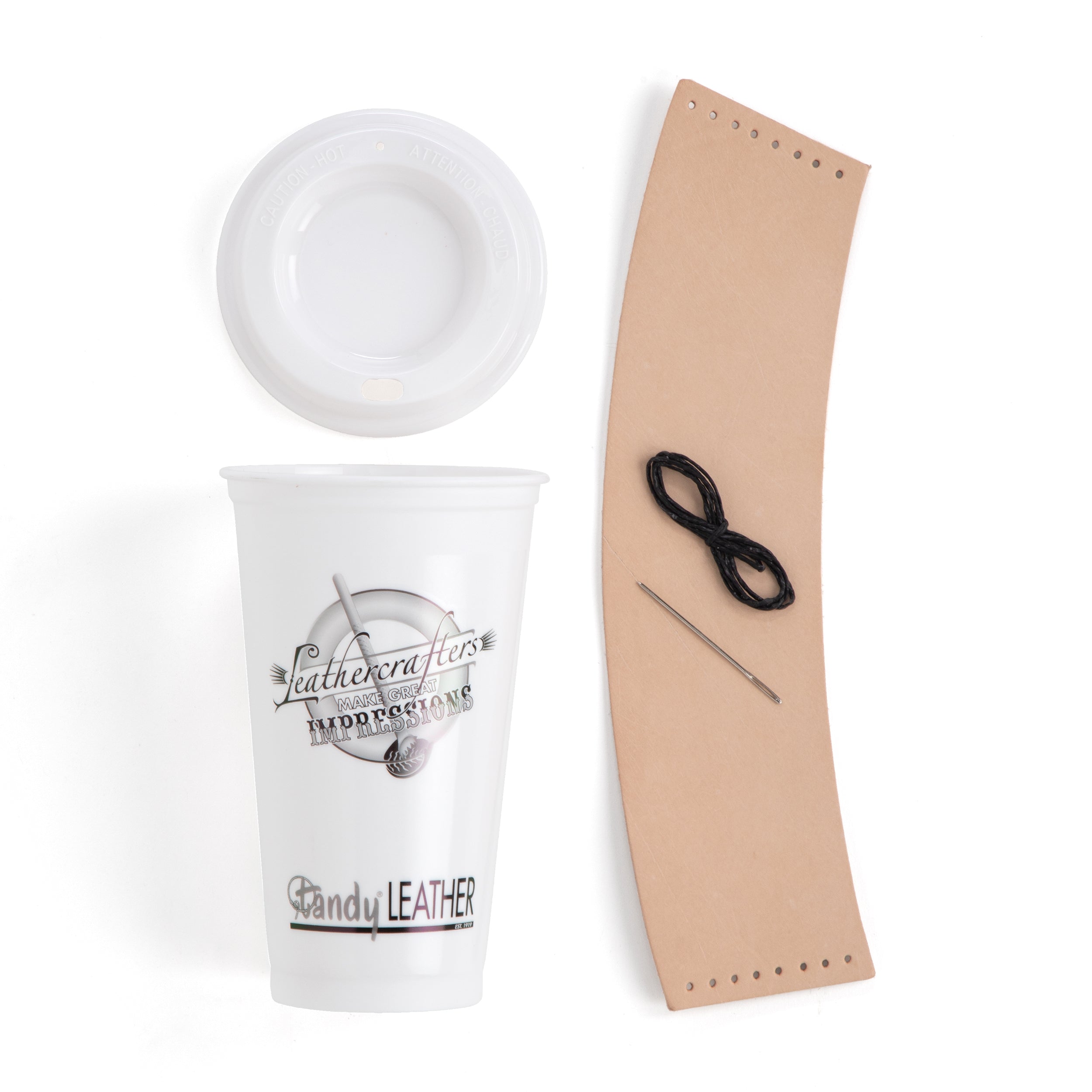 Premium Leather Wrap with Cup Kit - DIY Leather Crafting, Jewelry Making & Gift Wrapping Supplies | Perfect for Handmade Bracelets, Keychains & Personalized Gifts