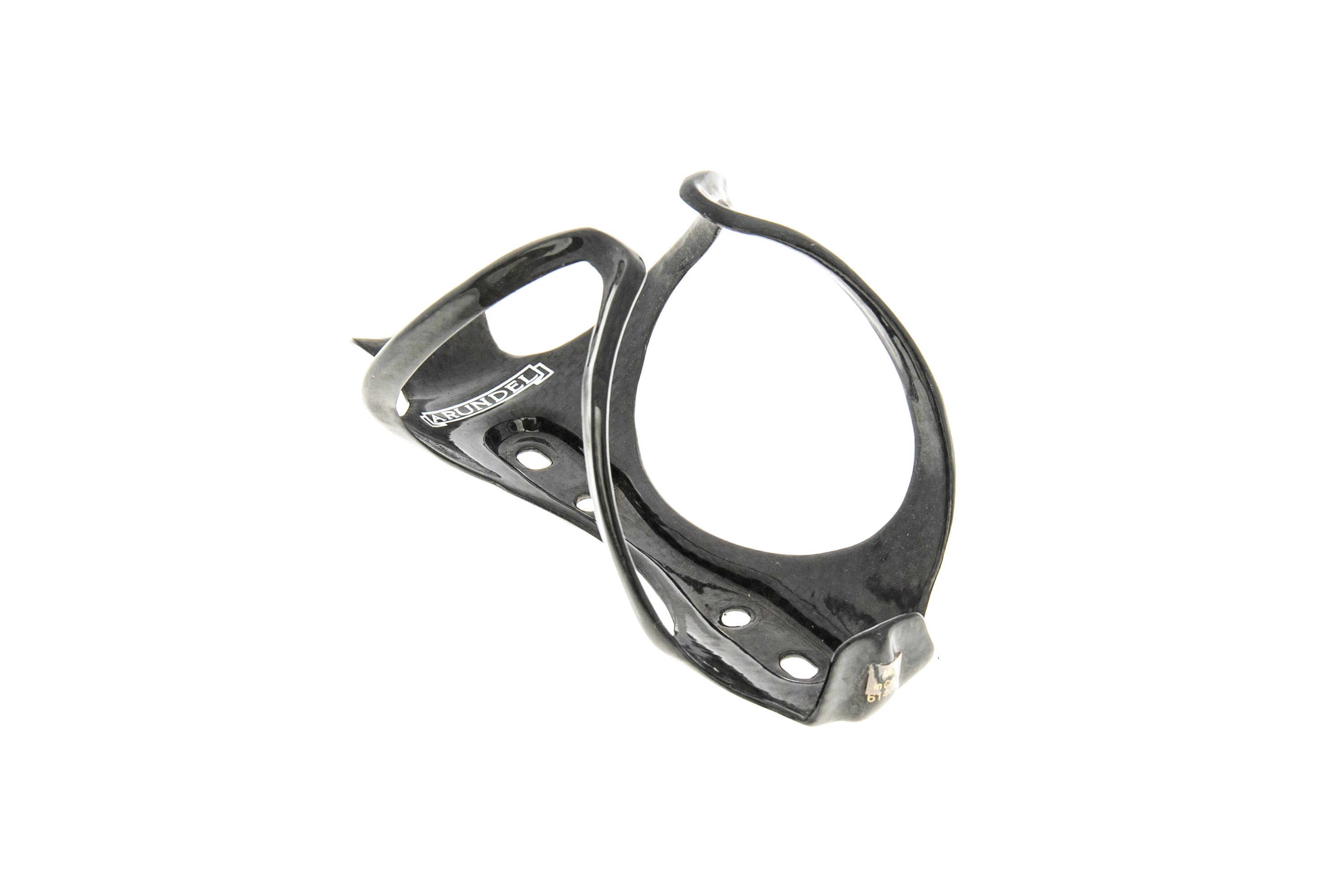 Premium Arundel Mandible Carbon Fiber Water Bottle Cage - 3K Gloss Black Weave | Lightweight & Durable Bike Accessory for Road Cycling & Mountain Biking