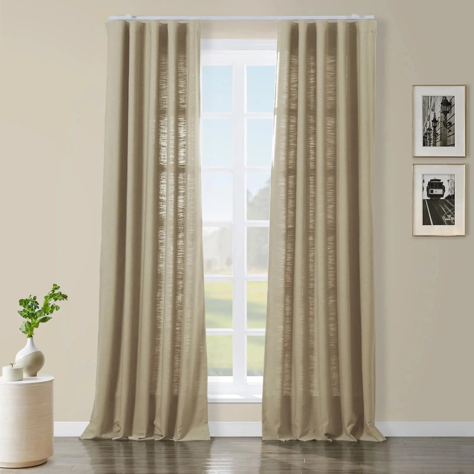 Custom Ripple Fold Drapery Curtains with Nolan Track System - Elegant Window Treatments for Living Room, Bedroom & Office Decor