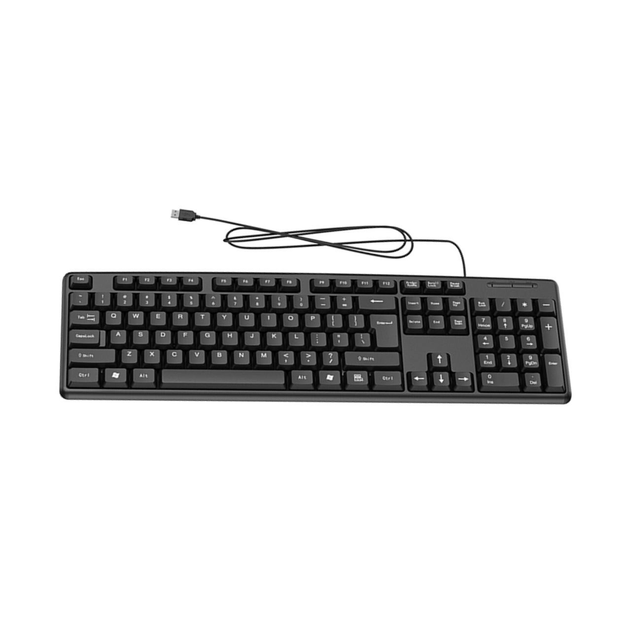 Heatz Wired USB Keyboard - Ergonomic Full-Size Computer Keyboard for PC, Mac, Laptop - Perfect for Office Work, Gaming & Typing
