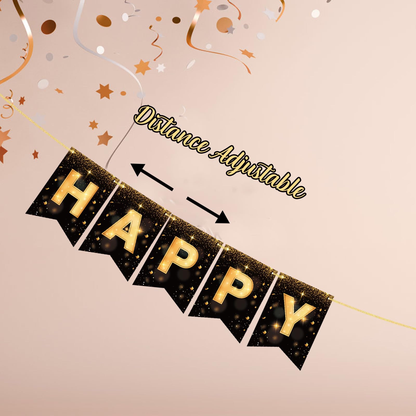 2025 Happy New Year Banner - No DIY New Year's Eve Party Decorations, Backdrop & Sign for Home, Office & Party Decor | Celebrate New Year 2025 in Style