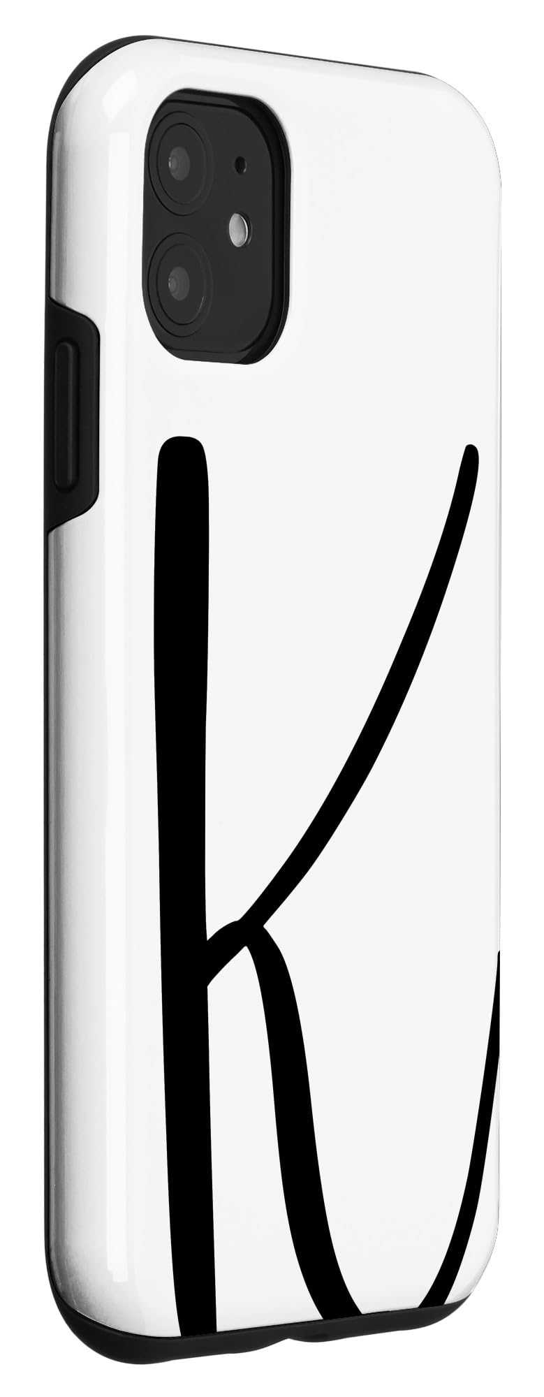 iPhone 11 C字母K手机壳 黑白字母K个性定制 商务简约风 适合日常通勤与休闲使用