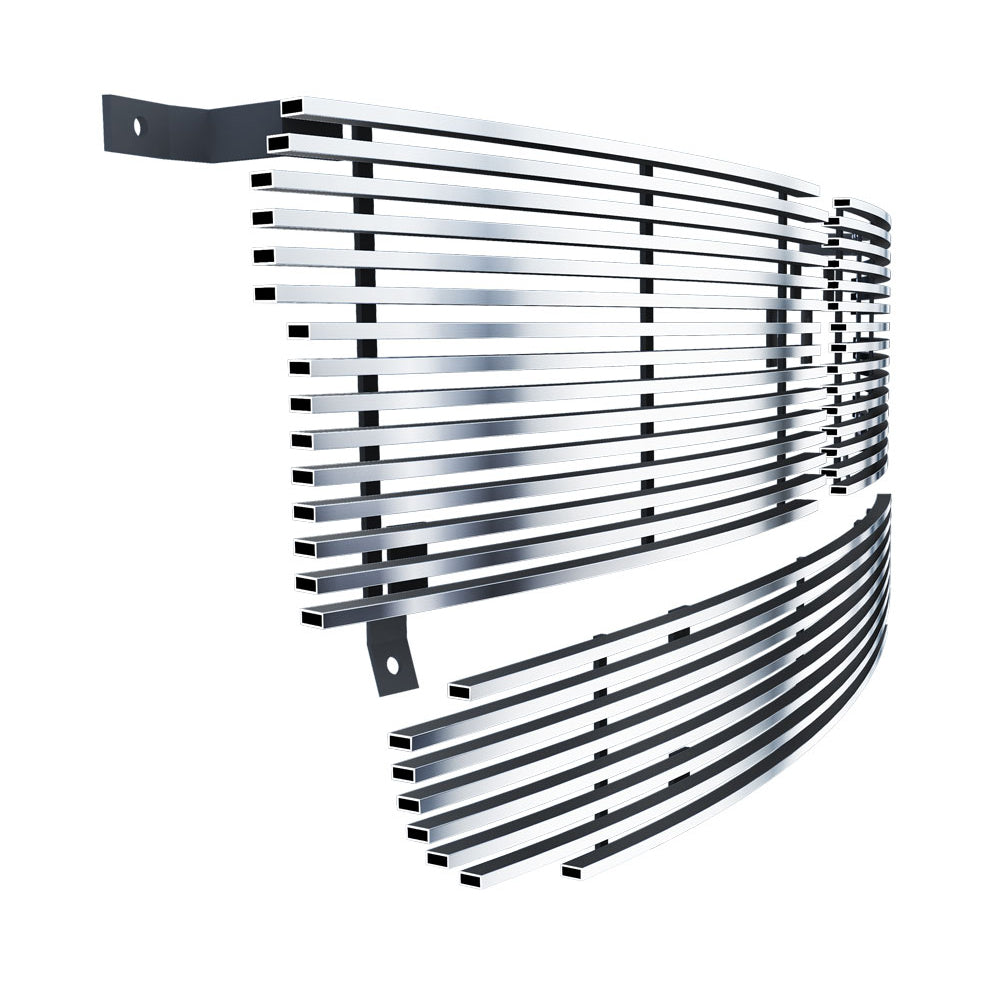 Polished Stainless Steel Billet Grille Set for 1997-2004 Dodge Dakota & Durango - Upper & Lower Grilles - Enhances Front End Style for Trucks & SUVs