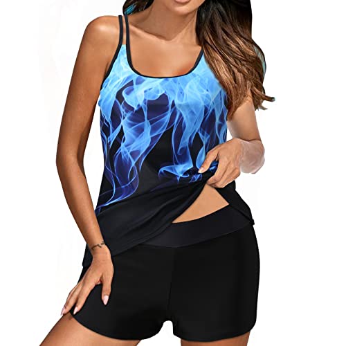 Women's Tummy Control Swimsuit with Shorts - Stylish Halter Sleeveless Swimwear for Beach, Pool & Summer Vacation | Casual One-Piece Bathing Suit