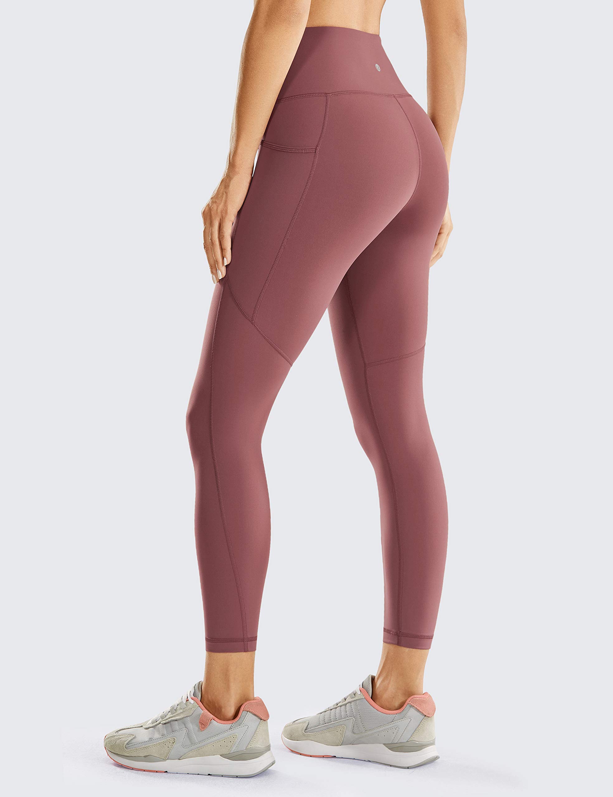 CRZ YOGA Women's High Waisted Workout Capris Leggings 23'' - Tummy Control Gym Yoga Pants with 2 Pockets for Running, Training & Lounge Wear