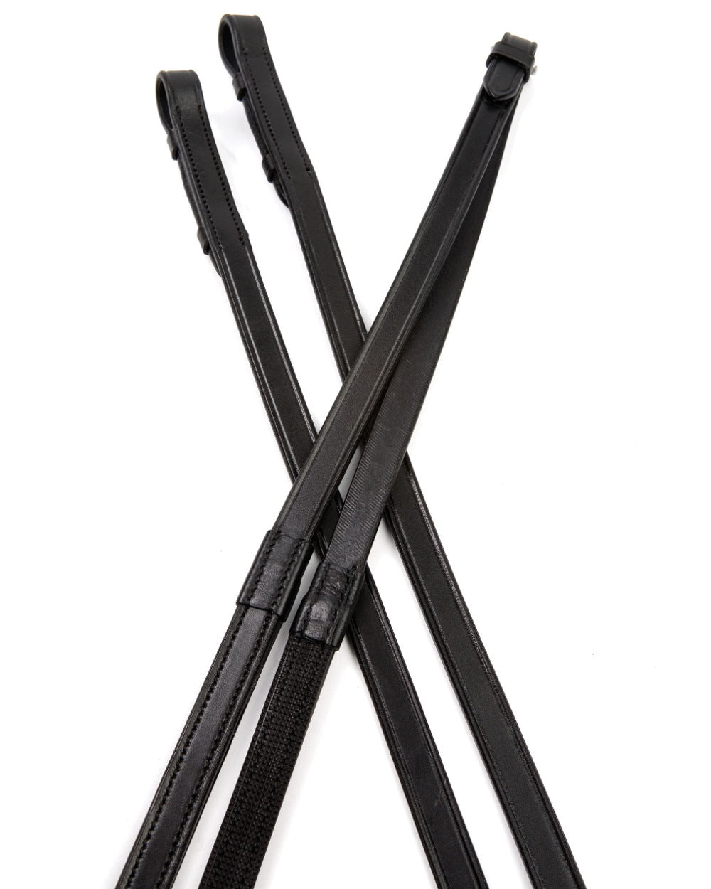 Premium Collegiate One-Sided Rubber Reins IV - Non-Slip Equestrian Training Reins for Horseback Riding & Dressage | Perfect for English Riding, Show Jumping & Stable Training