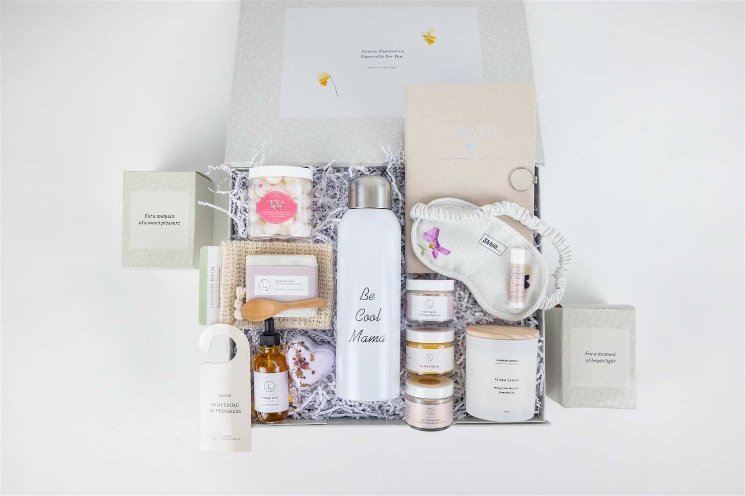 Best Natural Skincare Gift Set for New Moms - Organic Postpartum Care Essentials for Relaxation & Self-Care | Perfect Baby Shower Present & Mother's Day Gift