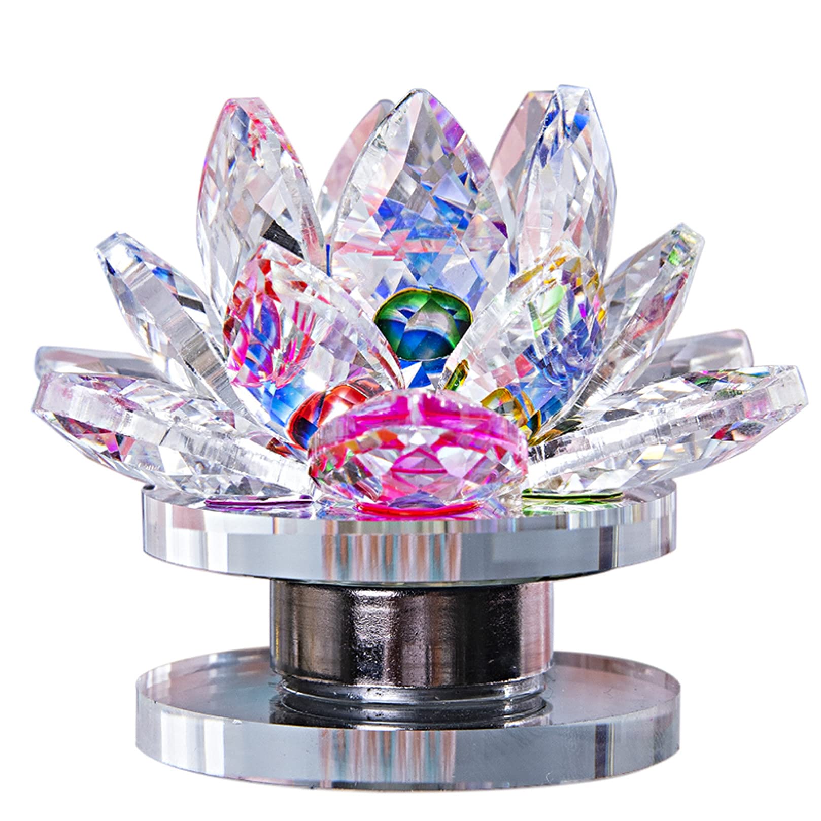 Crystal Lotus Flower Statue - Home Decor & Gift for Teacher, Valentine's Day