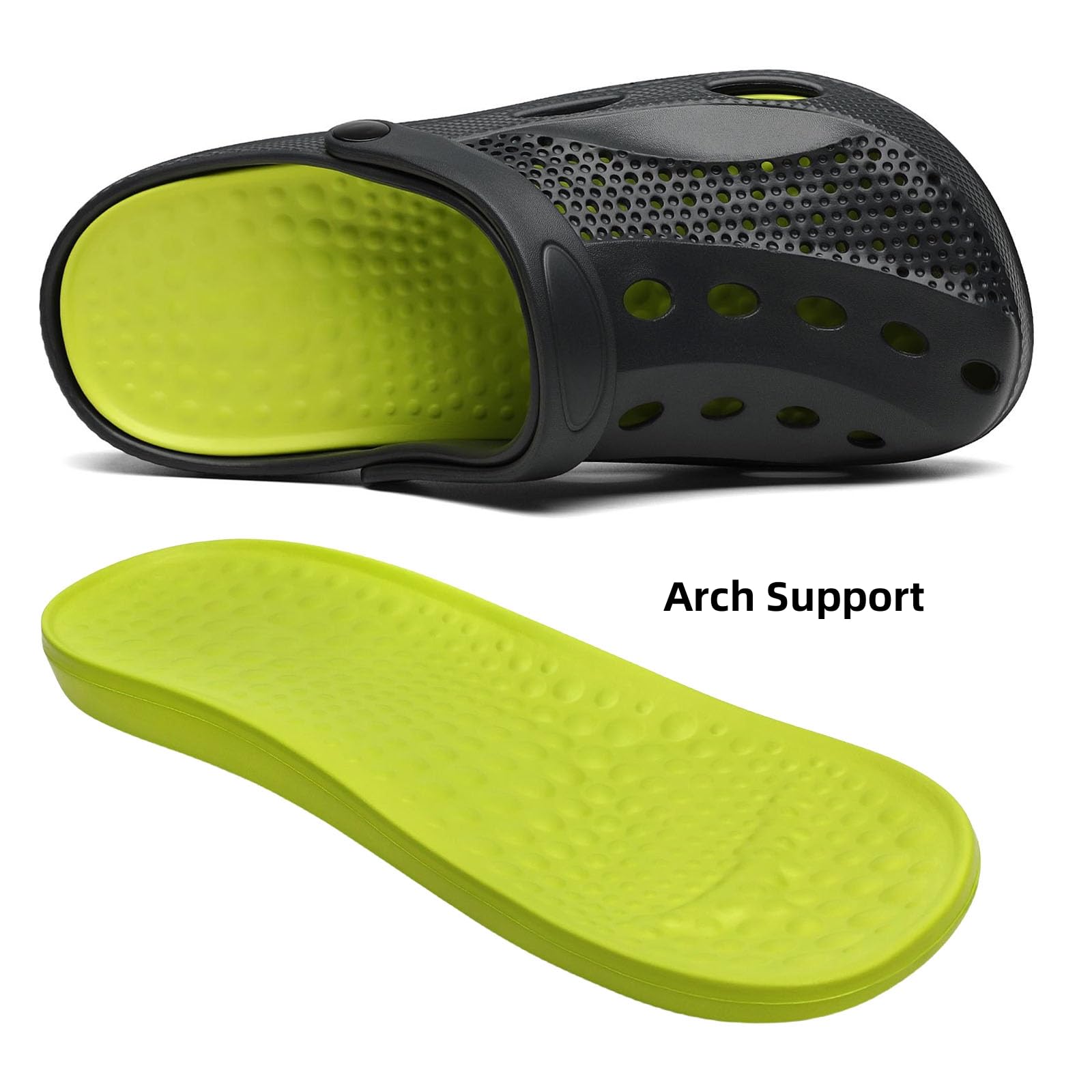 **SOSOWHLTE Arch Support Clogs for Men & Women – Slip-On Garden Shoes with Removable Cushion Insole – Comfortable Outdoor Beach Slippers for Walking, Gardening & Relaxation**