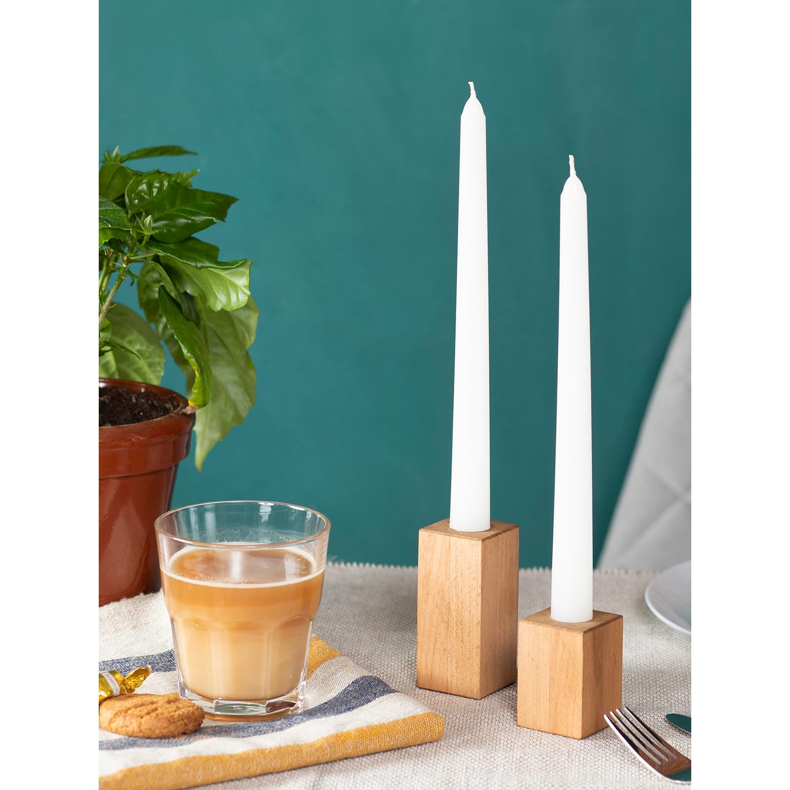 White Taper Candles 8