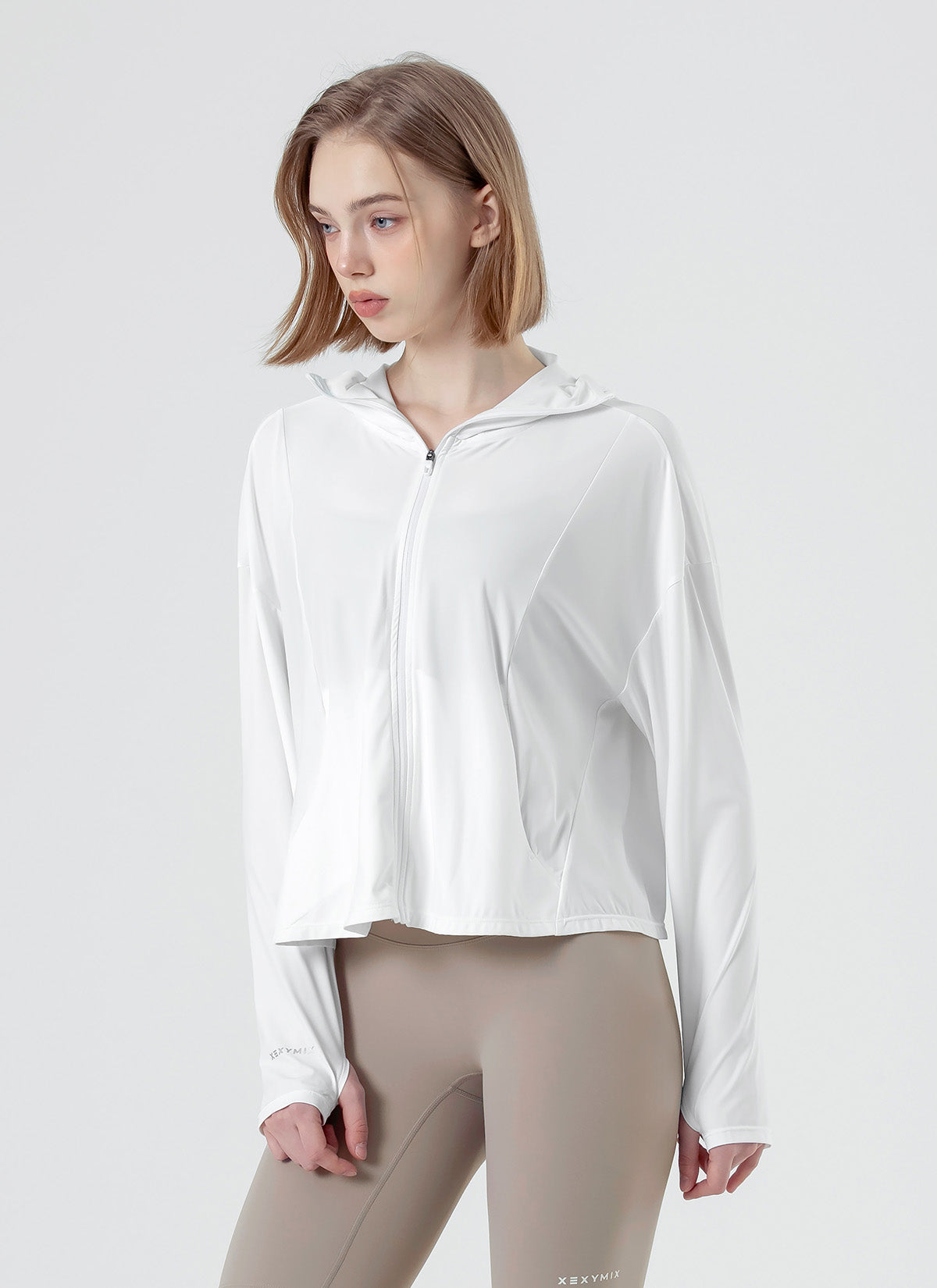 Lightweight Cooling Loose Fit Crop Hoodie Jacket for Women - Breathable Summer Outdoor Workout & Casual Wear