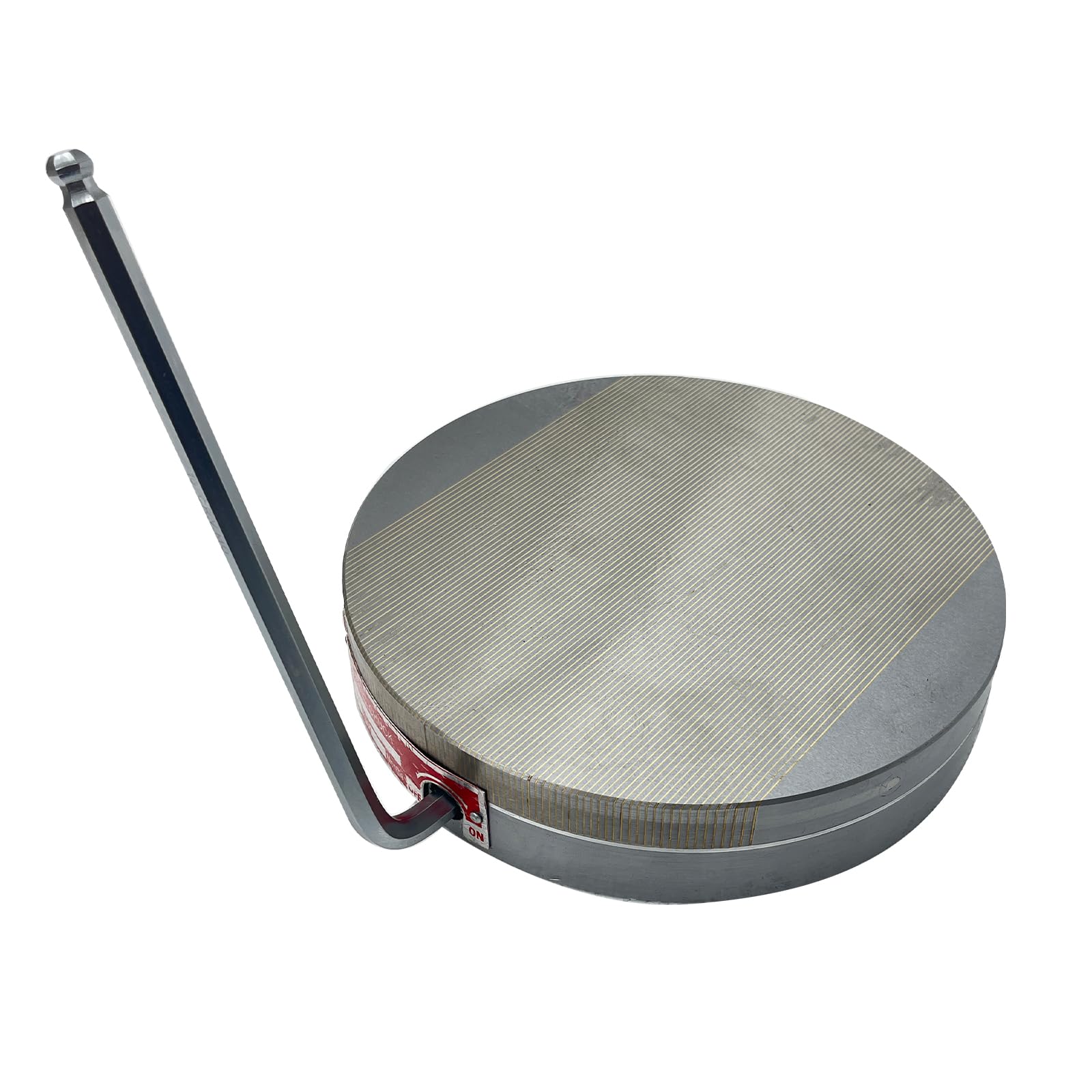 TECHTONGDA 9.8 Inch Round Permanent Magnetic Chuck - Fine Pole Sealed Chuck with >100 N/cm² Suction Power for Grinding Machines | Ideal for Precision Metalworking, CNC Machining & Industrial Applications