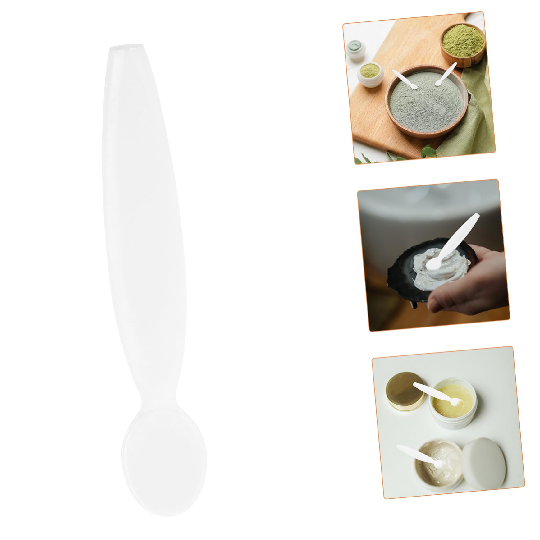 20pcs White PP Skincare Spatula Set - Face Lotion Applicator, Cosmetic Spoon for Women - Perfect for Creams, Serums & Beauty Products Application