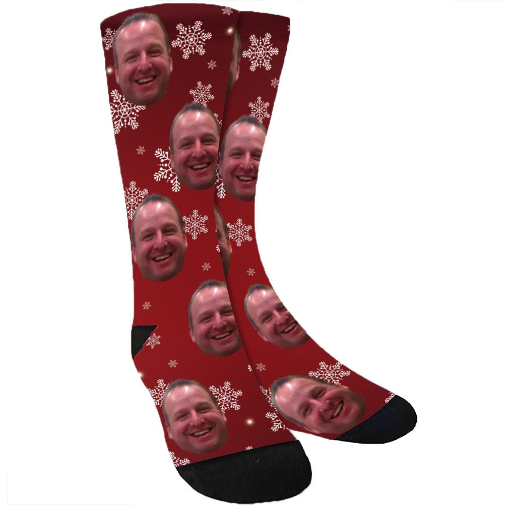 Custom Photo Socks with Your Face & Dog Design - Personalized Picture Socks for Men & Women | Great for Gifts, Couples, Pet Lovers & Special Occasions