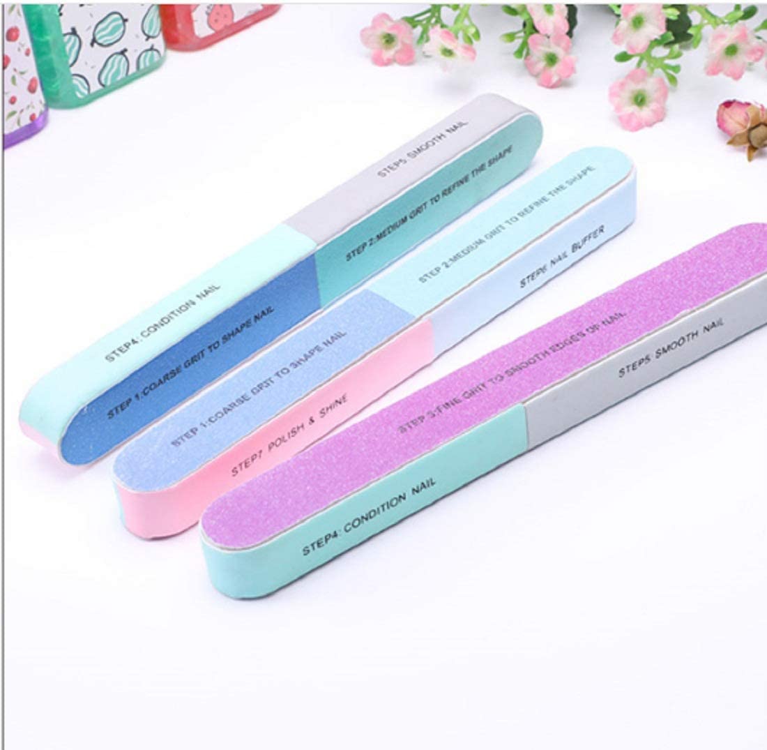 9UP® Professional 7-in-1 Nail File & Buffer Set for Manicure & Pedicure | Nail Repair, Shaping & Polishing Kit | Multicolor Pack of 3 | Perfect for Home, Salon & Travel Nail Care