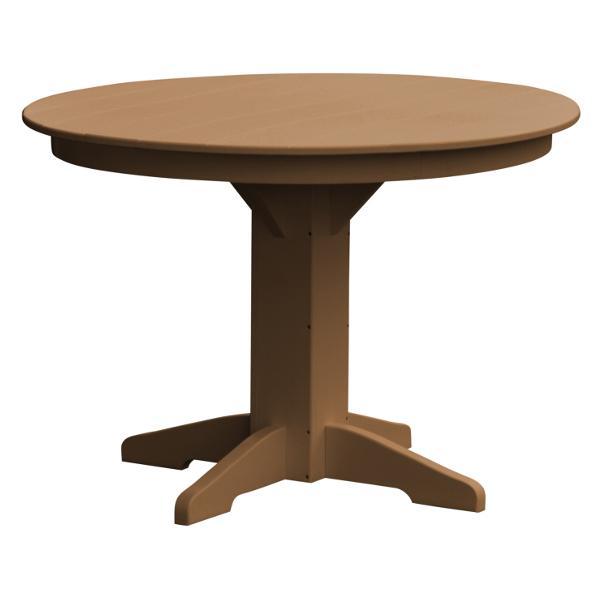 Eco-Friendly Recycled Plastic Round Dining Table - Sustainable Outdoor & Indoor Use for Patio, Garden, or Kitchen
