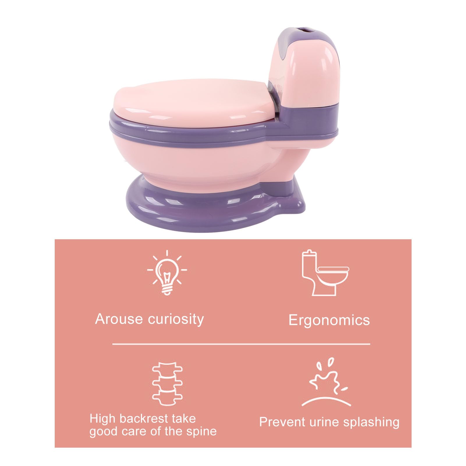 **Large Baby Potty Training Toilet for Toddlers - Detachable Universal Potty Seat for Boys & Girls (Pink) - Ideal for Home, Travel & Daycare Use**