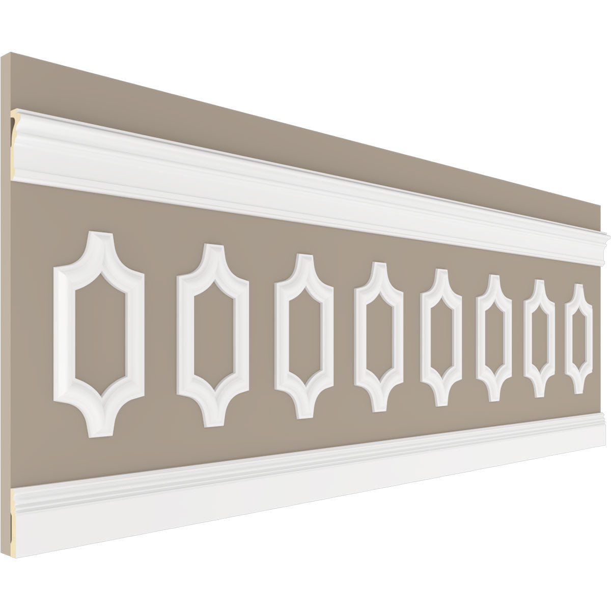 Ashford Traditional Wainscot Paneling Kit - 94.5 Inch Premium Wood Wall Paneling for Home & Office Decoration | Easy DIY Installation for Living Room, Bedroom, Dining Room & Hallway