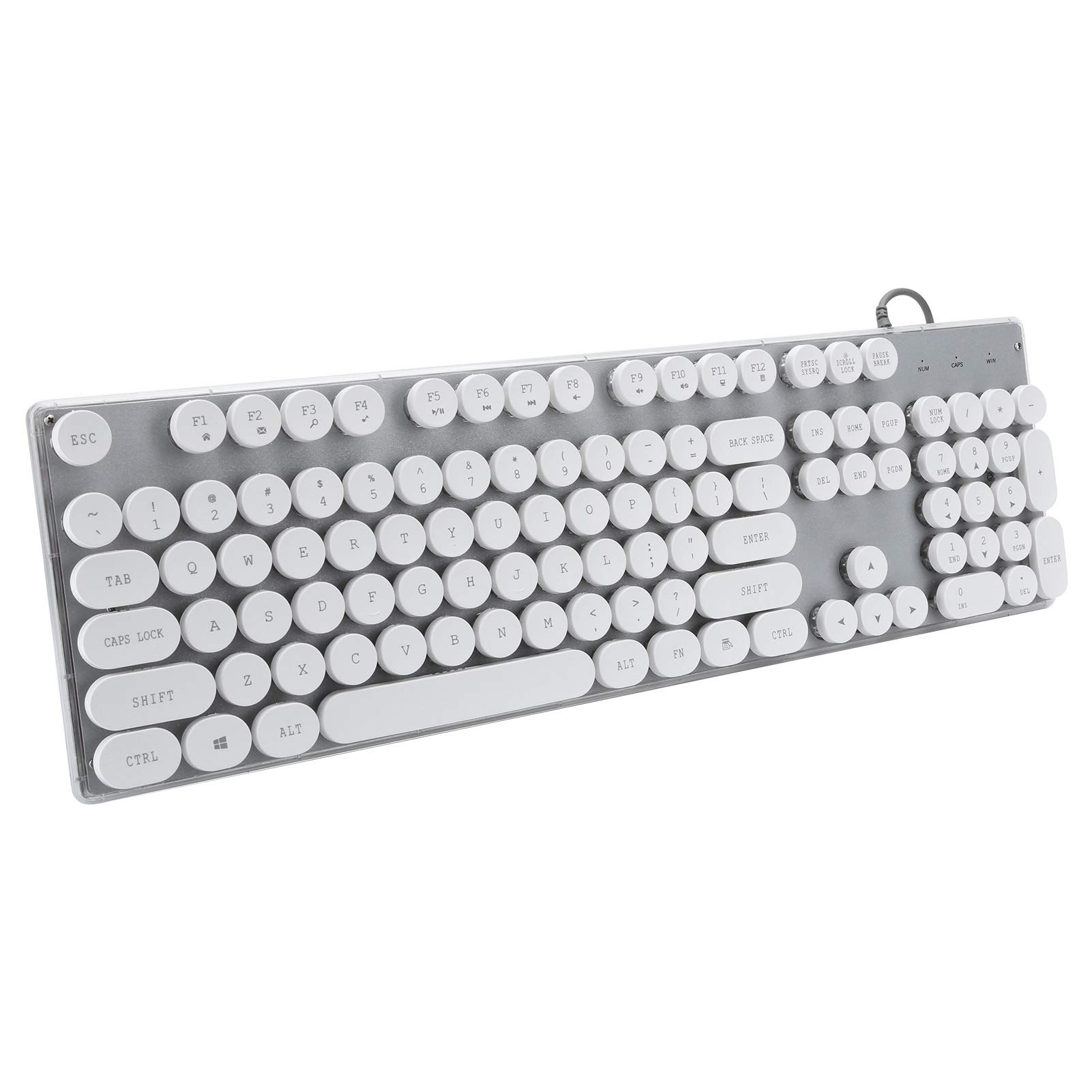 V BESTLIFE USB Wired Mechanical Gaming Keyboard with RGB Backlit, Retro Punk Style & Floating Keycaps - Perfect for PC Gaming, Office Work and Typing Enthusiasts