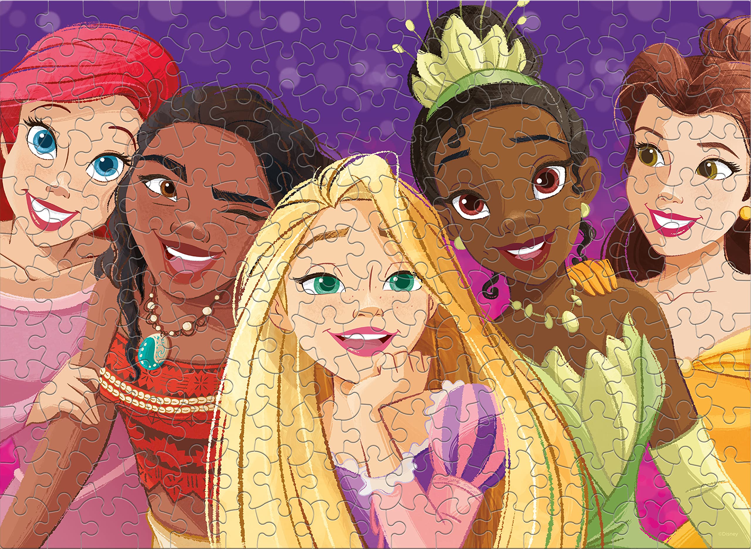 Ceaco Disney Friends Princess Party - 200 Piece Oversized Jigsaw Puzzle for Adults & Kids - Perfect for Family Game Night, Birthday Gifts & Disney Collectors