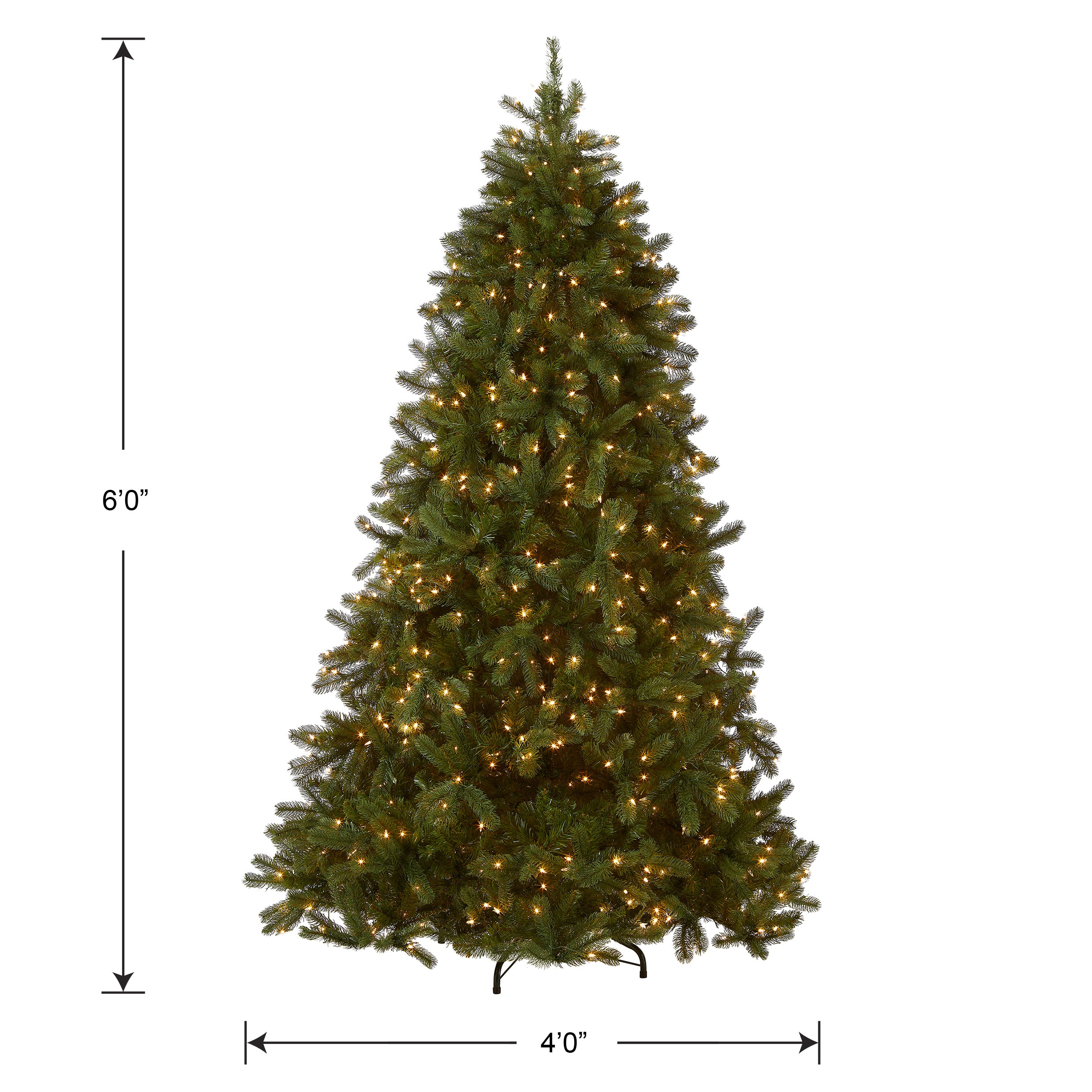 6 ft Pre-Lit Artificial Christmas Tree with Clear Lights - Douglas Fir Style for Home, Office, and Holiday Decorations